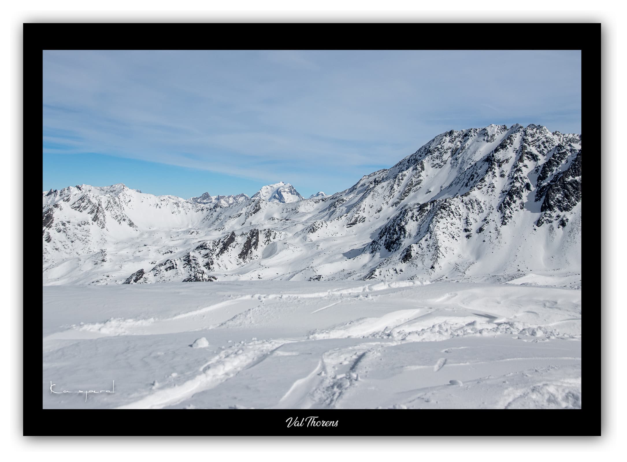 Générique Poster Val Thorens (Savoie). Affiches Formats 30x40cm, 40x60 cm ou 50x70 cm. Impression sur Papier Photo. Décoration murale. Paysage. Montagne.