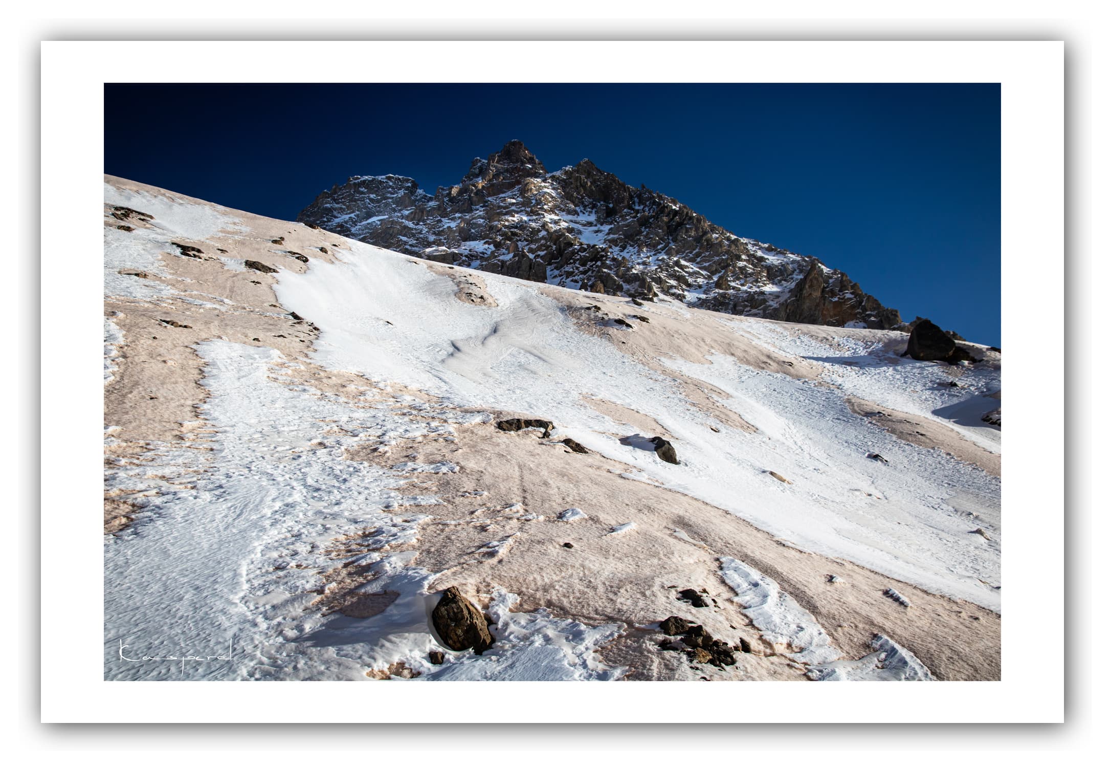 Poster Paysage à Valloire - Savoie (France). Affiches Formats 30x40 cm, 40x60 cm ou 50x70 cm. Impression sur Papier Photo. Décoration murale. Nature. Paysage. Panorama. Montagne. Hiver.