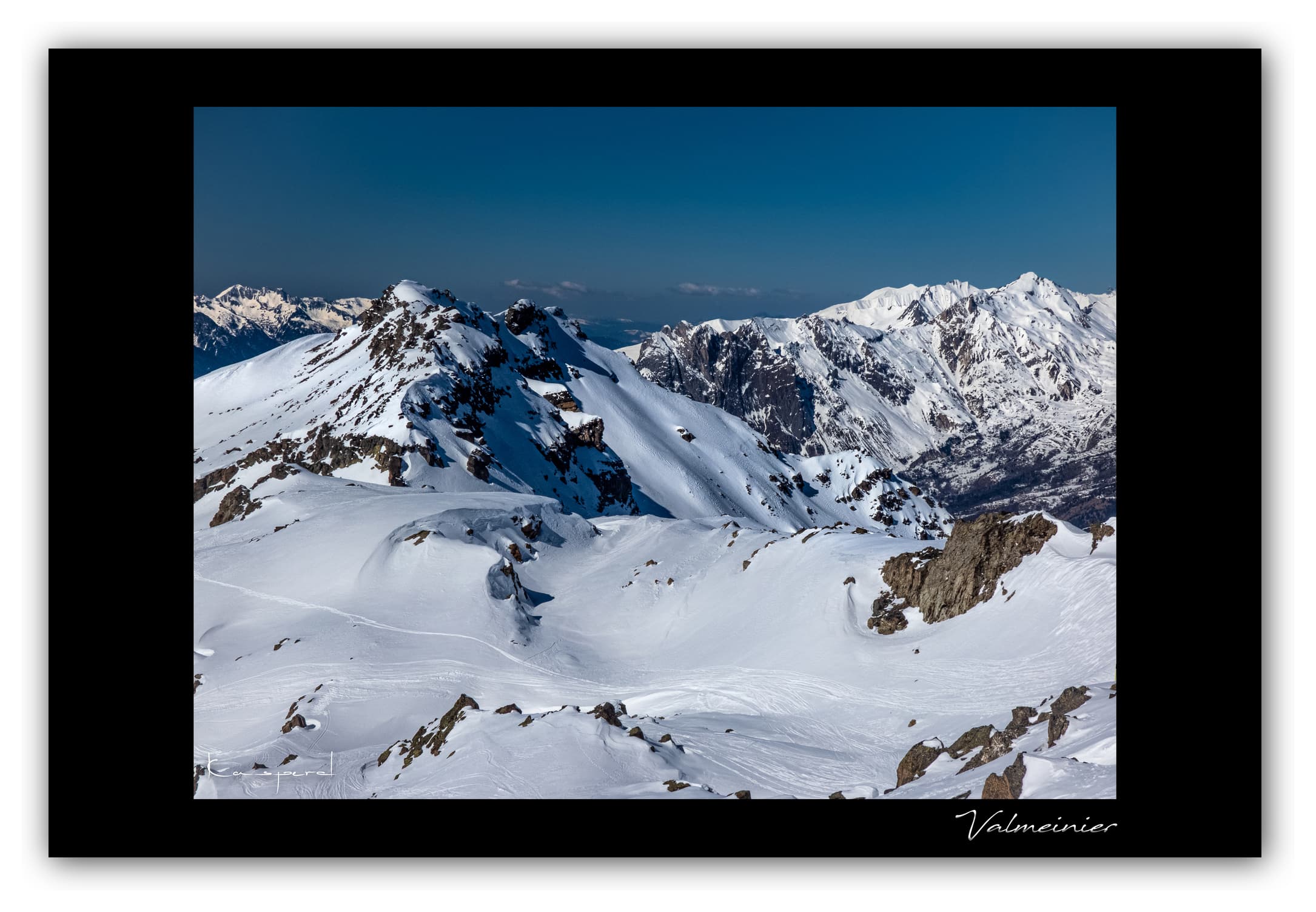 Poster Valmeinier - Savoie (France). Affiches Formats 30x40 cm, 40x60 cm ou 50x70 cm. Impression sur Papier Photo. Décoration murale. Nature. Paysage. Panorama. Montagne. Hiver.