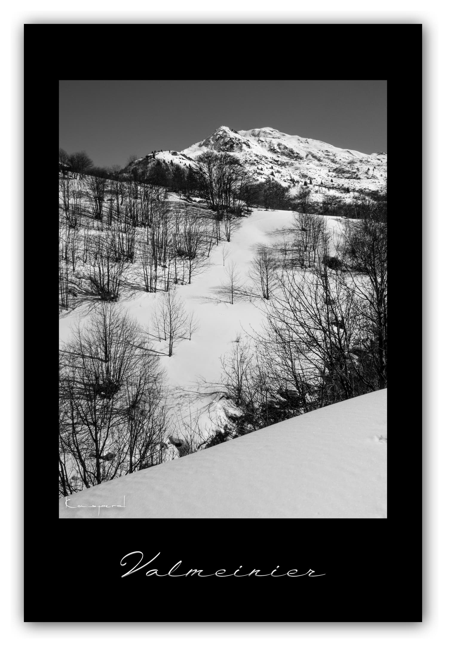 Poster Valmeinier - Savoie (France). Affiches Formats 30x40 cm, 40x60 cm ou 50x70 cm. Impression sur Papier Photo. Décoration murale. Nature. Paysage. Panorama. Montagne. Hiver.