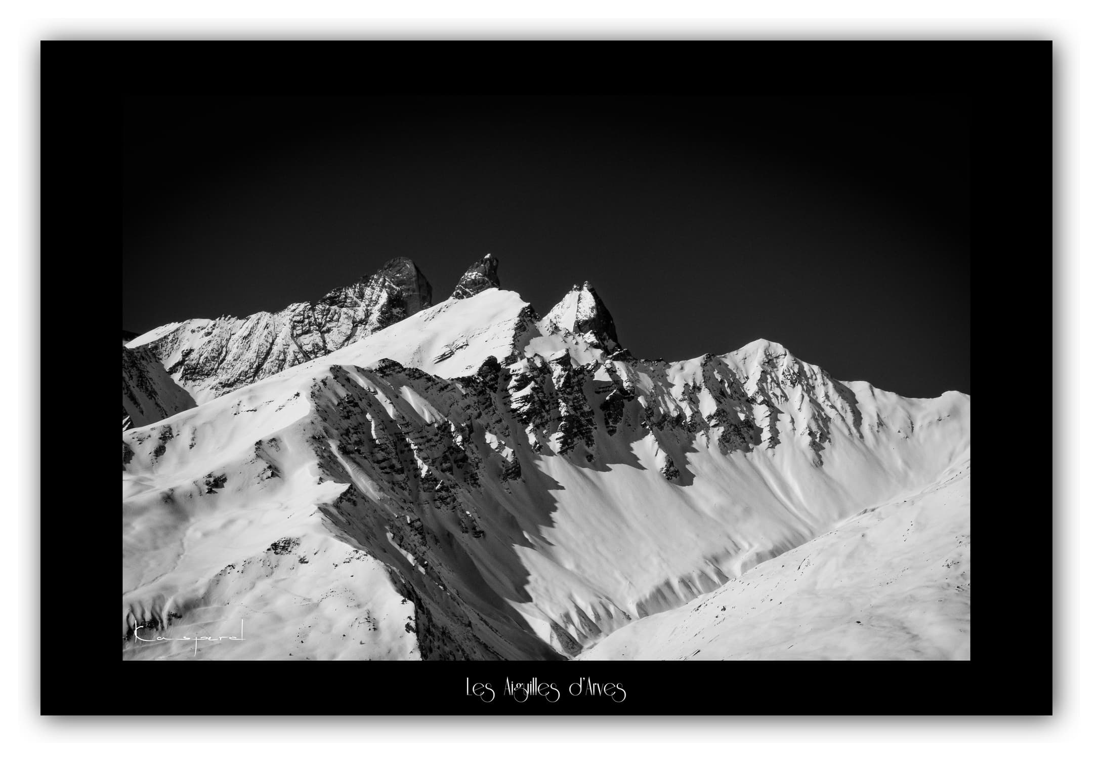 Poster Aiguilles d'Arves à Valloire - Savoie (France). Affiches Formats 30x40 cm, 40x60 cm ou 50x70 cm. Impression sur Papier Photo. Décoration murale. Nature. Paysage. Panorama. Montagne.