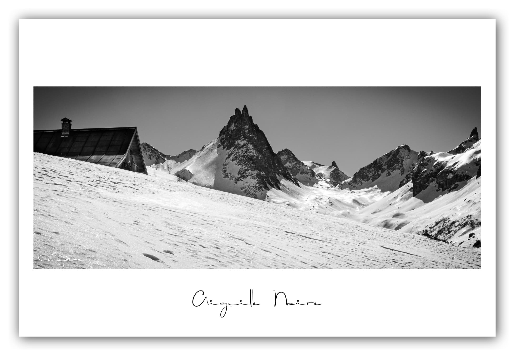 Poster Aiguille Noire à Valloire - Savoie (France). Affiches Formats 30x40 cm, 40x60 cm ou 50x70 cm. Impression sur Papier Photo. Décoration murale. Nature. Paysage. Panorama. Montagne.