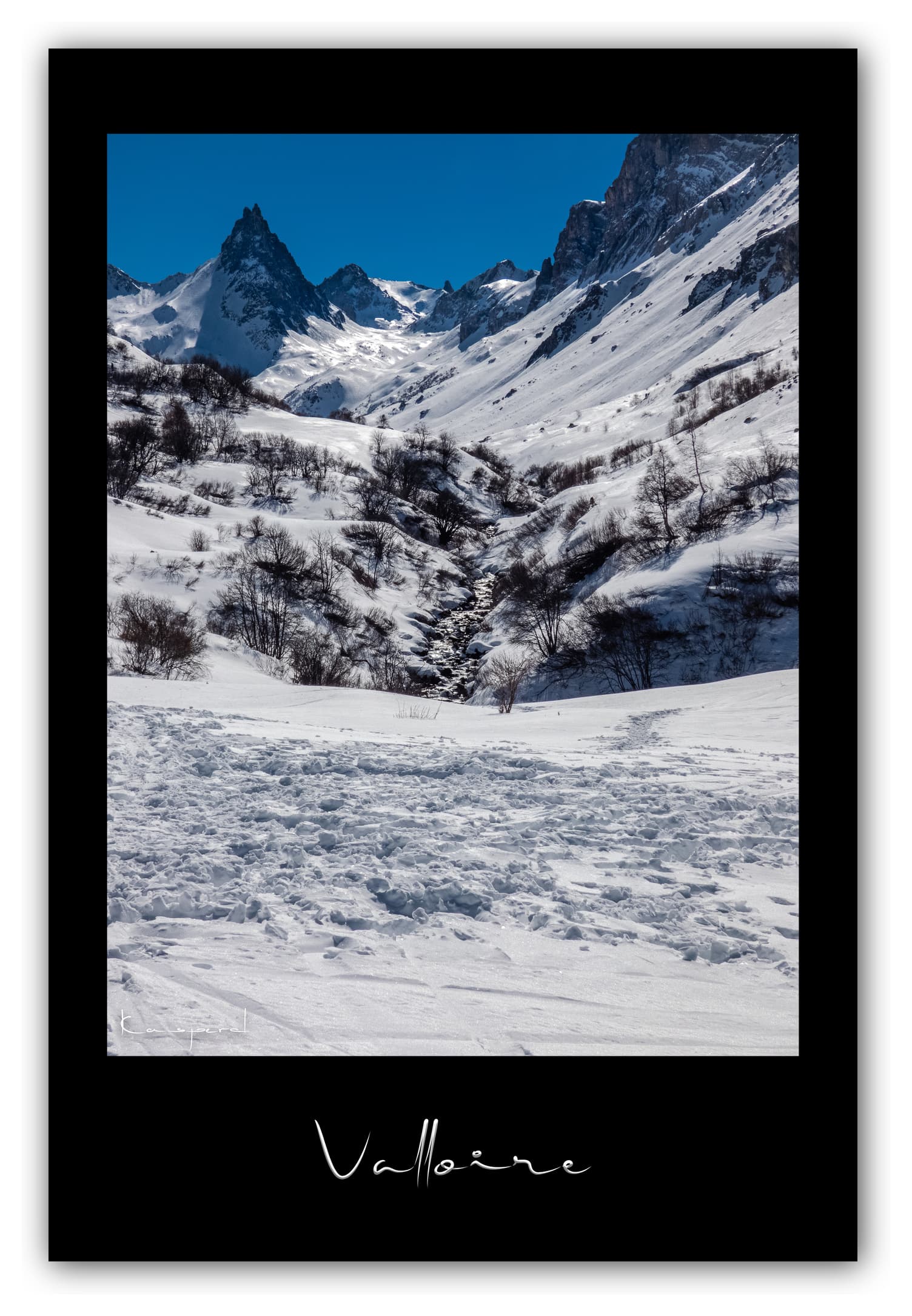 Poster Aiguille Noire à Valloire - Savoie (France). Affiches Formats 30x40 cm, 40x60 cm ou 50x70 cm.. Impression sur Papier Photo. Décoration murale. Nature. Paysage. Panorama. Montagne.