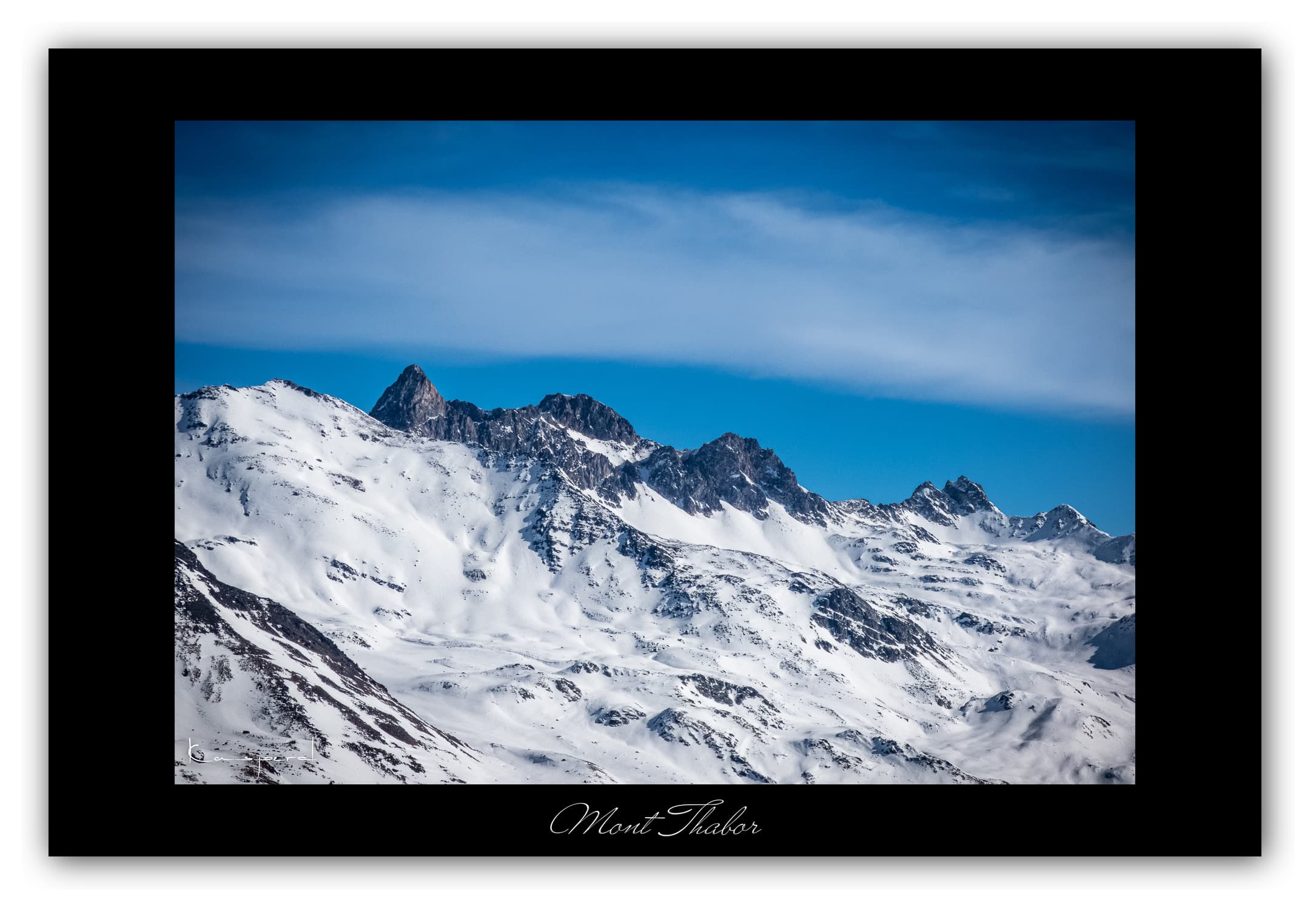 Poster Mont Thabor et Pic du Thabor - Savoie (France). Affiches Formats 30x40 cm, 40x60 cm ou 50x70 cm. Impression sur Papier Photo. Décoration murale. Nature. Paysage. Panorama. Montagne.