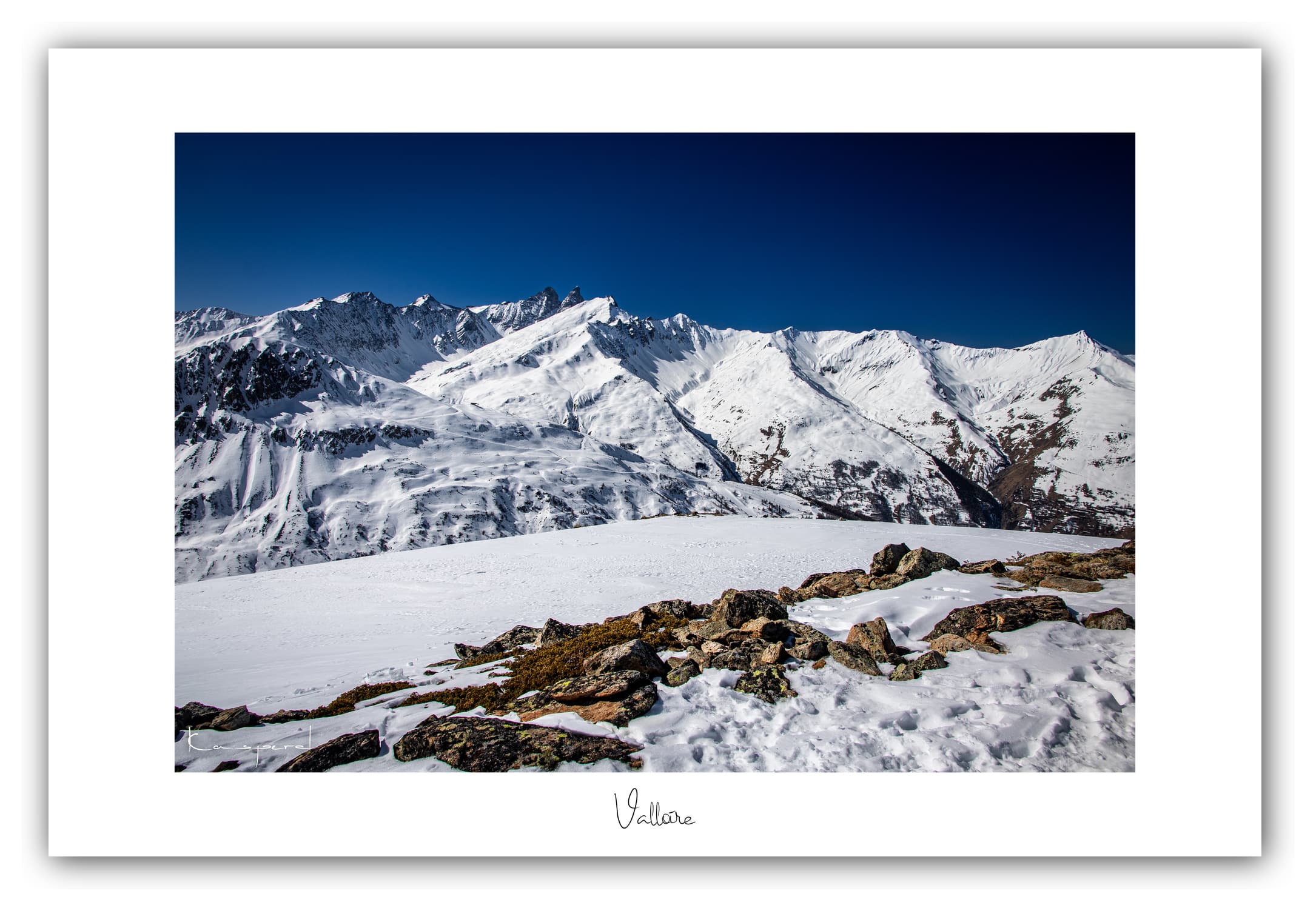 Poster Aiguilles d'Arves à Valloire - Savoie (France). Affiches Formats 30x40 cm, 40x60 cm ou 50x70 cm. Impression sur Papier Photo. Décoration murale. Nature. Paysage. Panorama. Montagne.