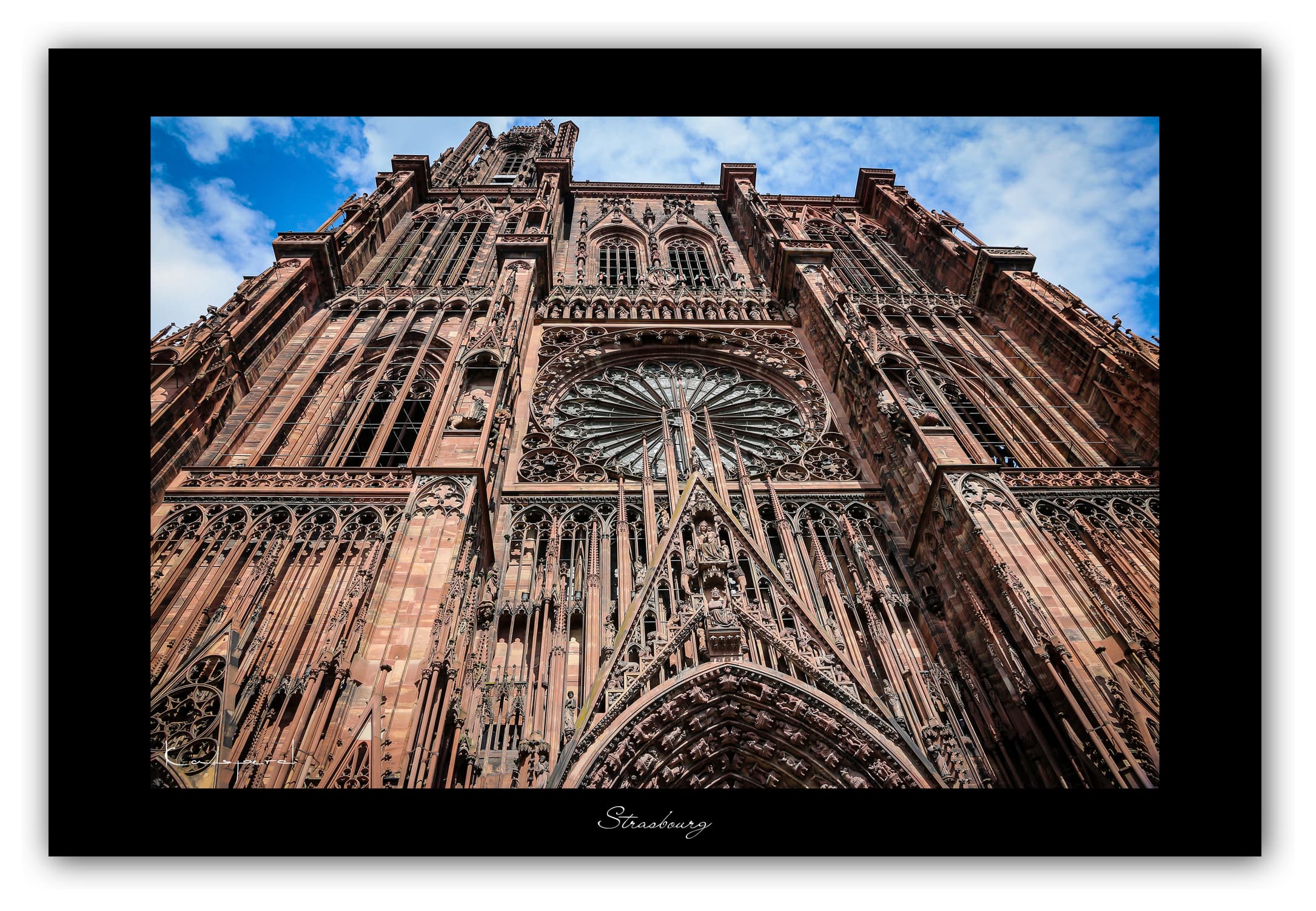 Poster Strasbourg - Alsace (France). Affiches Formats 30x40 cm, 40x60 cm ou 50x70 cm. Impression sur Papier Photo. Décoration murale. Ville de France. Architecture.