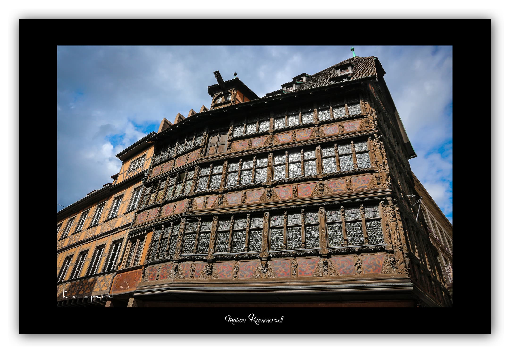 Poster Strasbourg - Alsace (France). Affiches Formats 30x40 cm, 40x60 cm ou 50x70 cm. Impression sur Papier Photo. Décoration murale. Ville de France. Architecture.