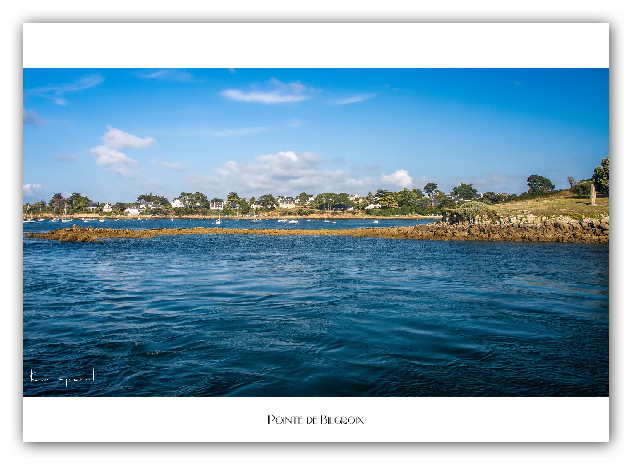 Poster Pointe de Bilgroix (Bretagne - France). Affiches Formats 30x40cm, 40x60 cm ou 50x70 cm. Impression sur Papier Photo. Décoration murale. Paysage. Panorama.
