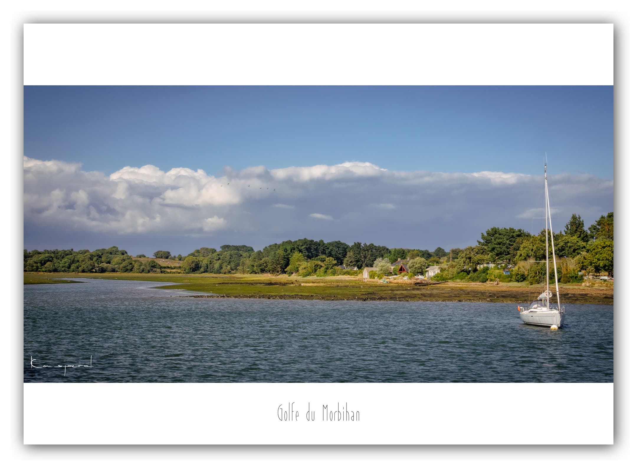 Poster Golfe du Morbihan (Bretagne - France). Affiches Formats 30x40cm, 40x60 cm ou 50x70 cm. Impression sur Papier Photo. Décoration murale. Paysage. Panorama.