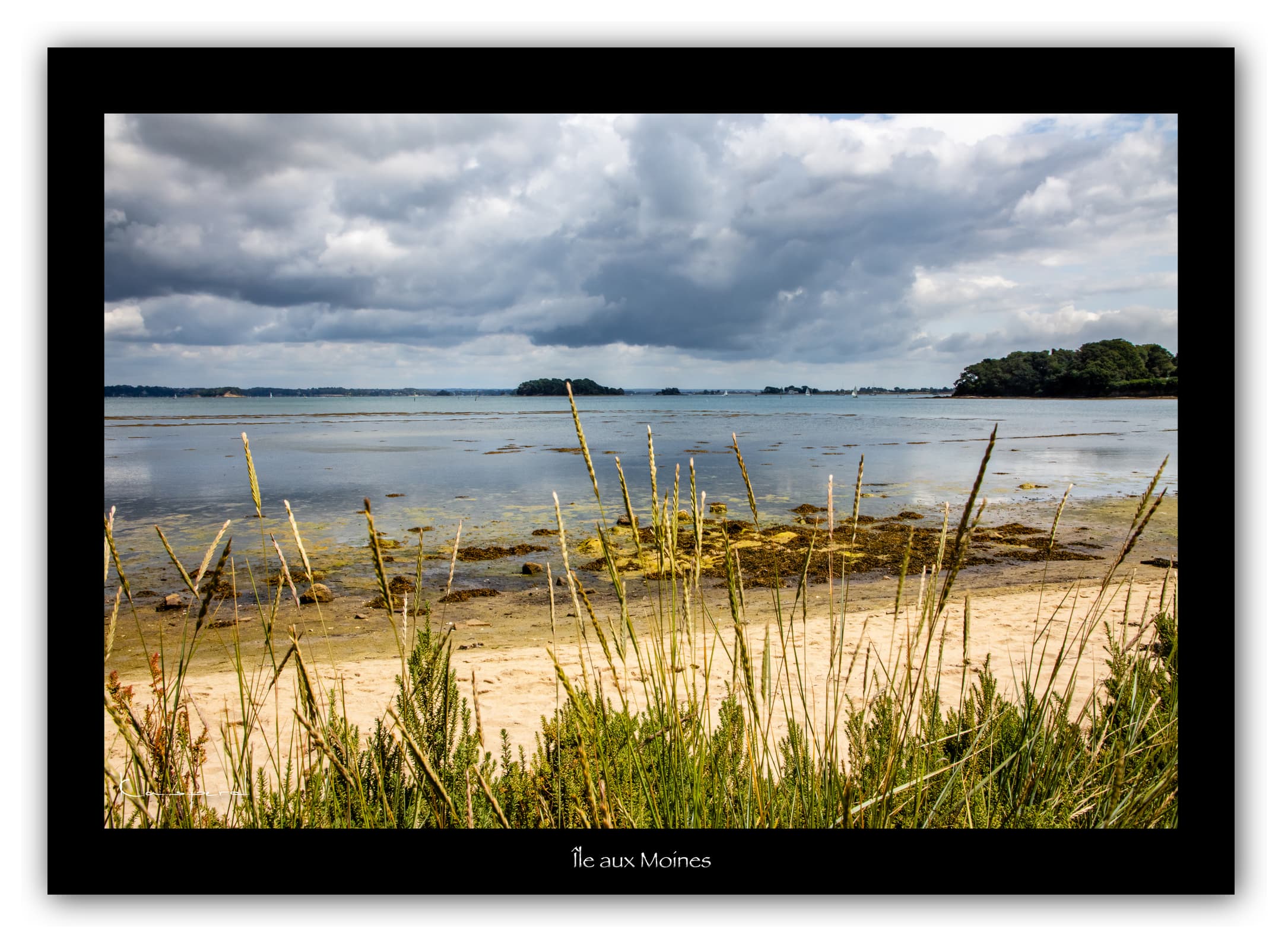 Poster Île aux Moines (Bretagne - France). Affiches Formats 30x40cm, 40x60 cm ou 50x70 cm. Impression sur Papier Photo. Décoration murale. Paysage. Panorama.