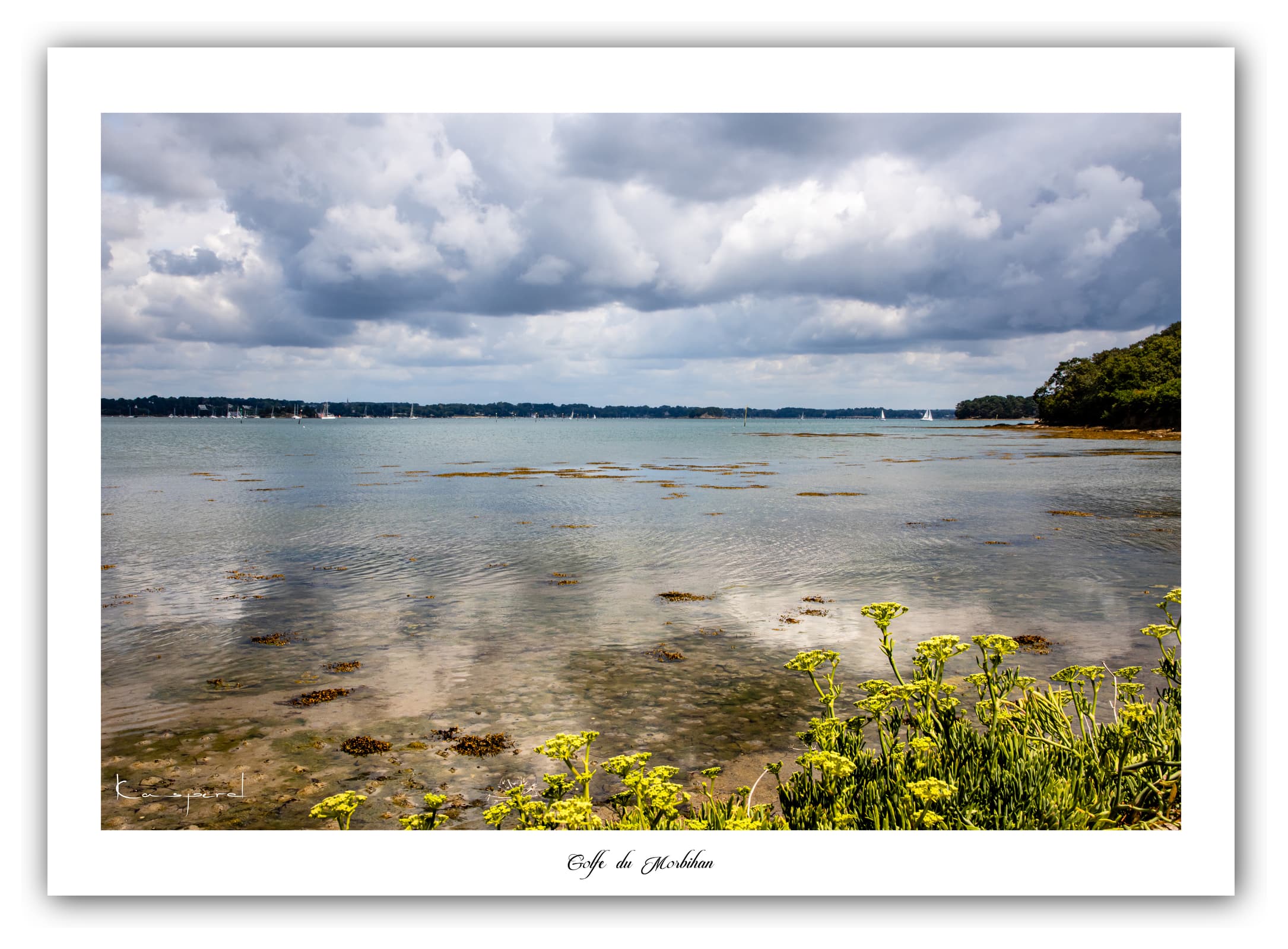 Poster Île aux Moines (Bretagne - France). Affiches Formats 30x40cm, 40x60 cm ou 50x70 cm. Impression sur Papier Photo. Décoration murale. Paysage. Panorama.