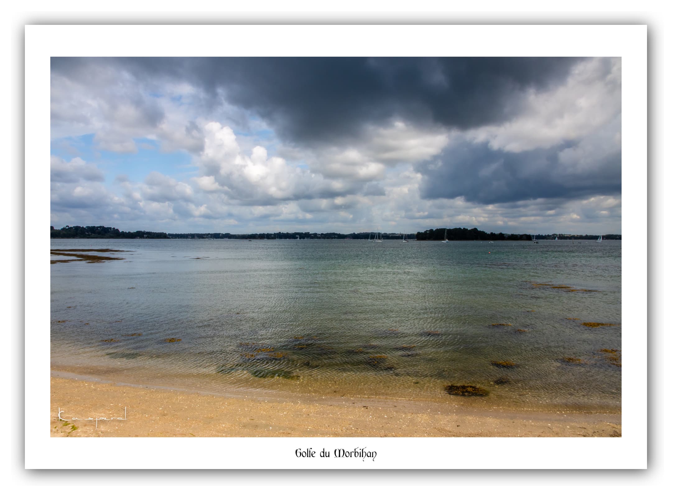 Poster Île aux Moines (Bretagne - France). Affiches Formats 30x40cm, 40x60 cm ou 50x70 cm. Impression sur Papier Photo. Décoration murale. Paysage. Panorama.