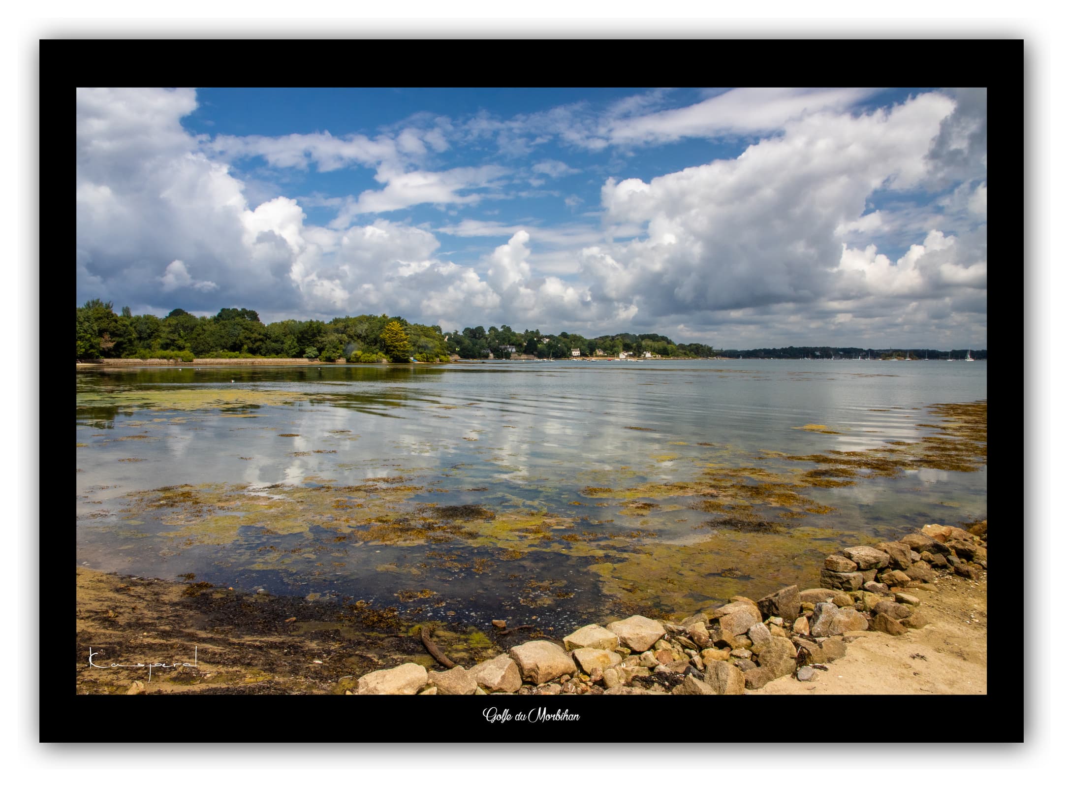 Poster Île aux Moines (Bretagne - France). Affiches Formats 30x40cm, 40x60 cm ou 50x70 cm. Impression sur Papier Photo. Décoration murale. Paysage. Panorama.