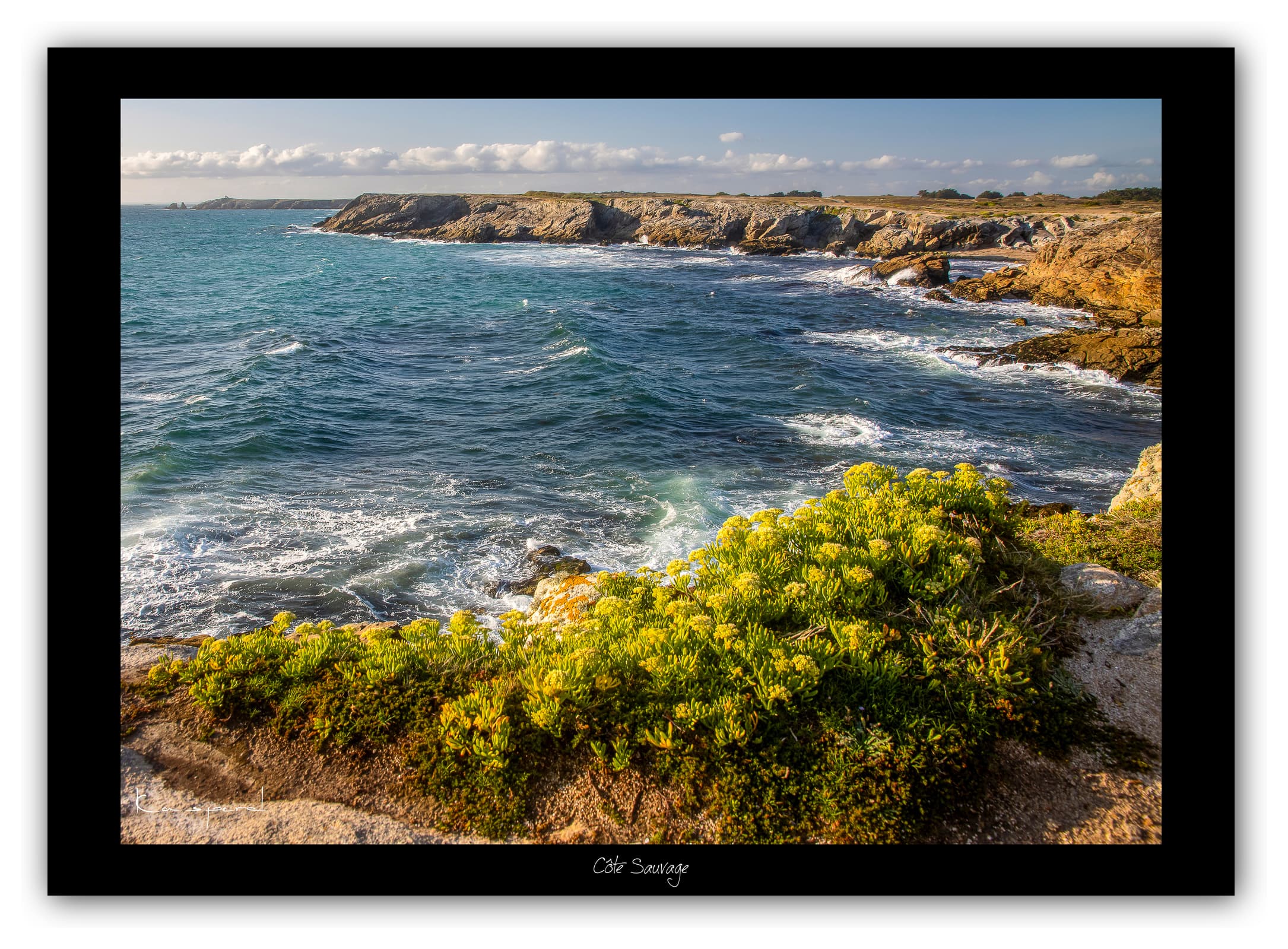 Poster Presqu'île de Quiberon (Bretagne - France). Affiches Formats 30x40cm, 40x60 cm ou 50x70 cm. Impression sur Papier Photo. Décoration murale. Paysage. Panorama.