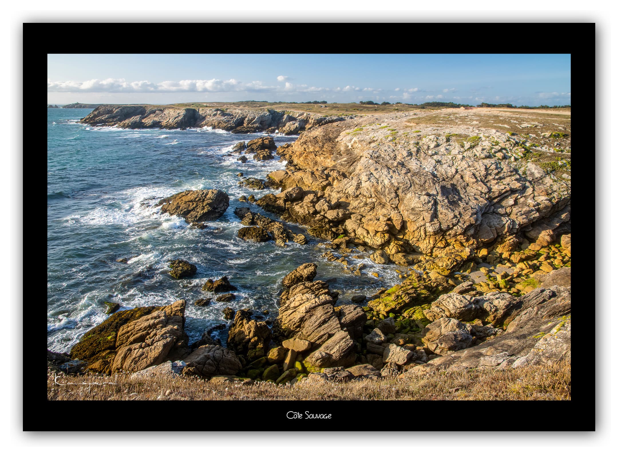 Poster Presqu'île de Quiberon (Bretagne - France). Affiches Formats 30x40cm, 40x60 cm ou 50x70 cm. Impression sur Papier Photo. Décoration murale. Paysage. Panorama.