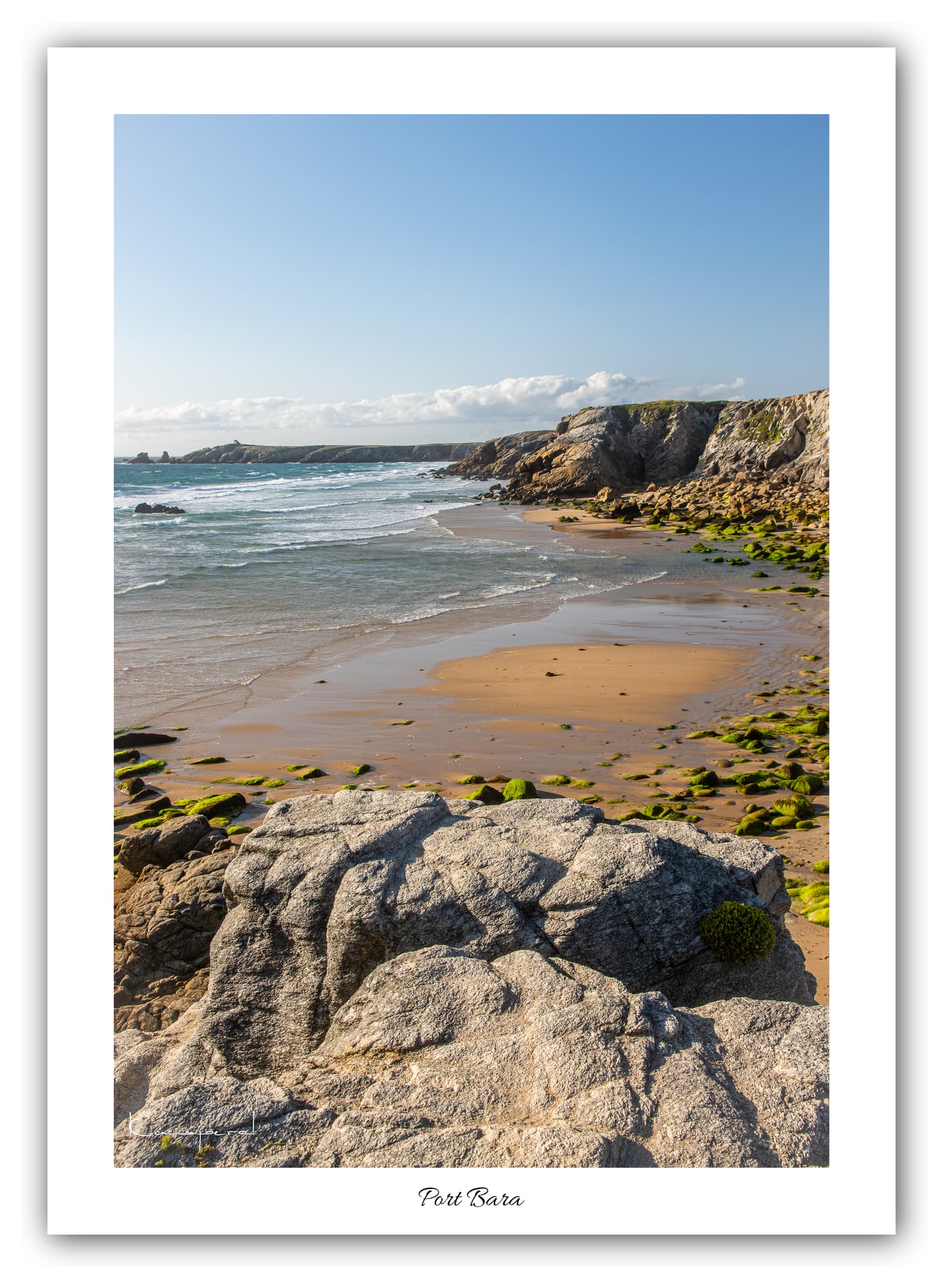 Poster Presqu'île de Quiberon (Bretagne - France). Affiches Formats 30x40cm, 40x60 cm ou 50x70 cm. Impression sur Papier Photo. Décoration murale. Paysage. Plage.