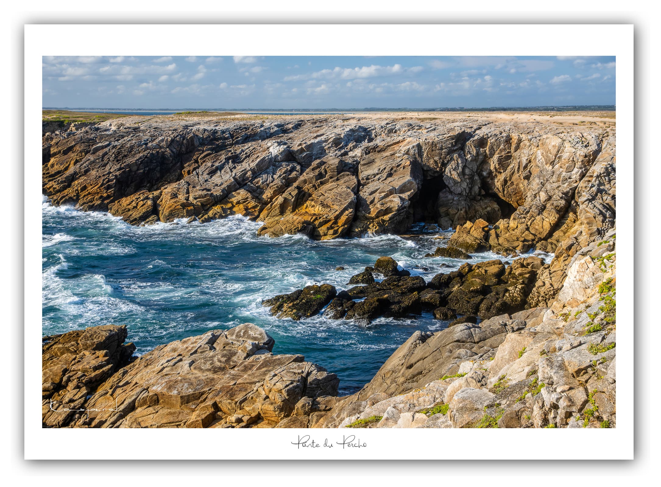 Poster Pointe du Percho (Bretagne - France). Affiches Formats 30x40cm, 40x60 cm ou 50x70 cm. Impression sur Papier Photo. Décoration murale. Paysage. Panorama.