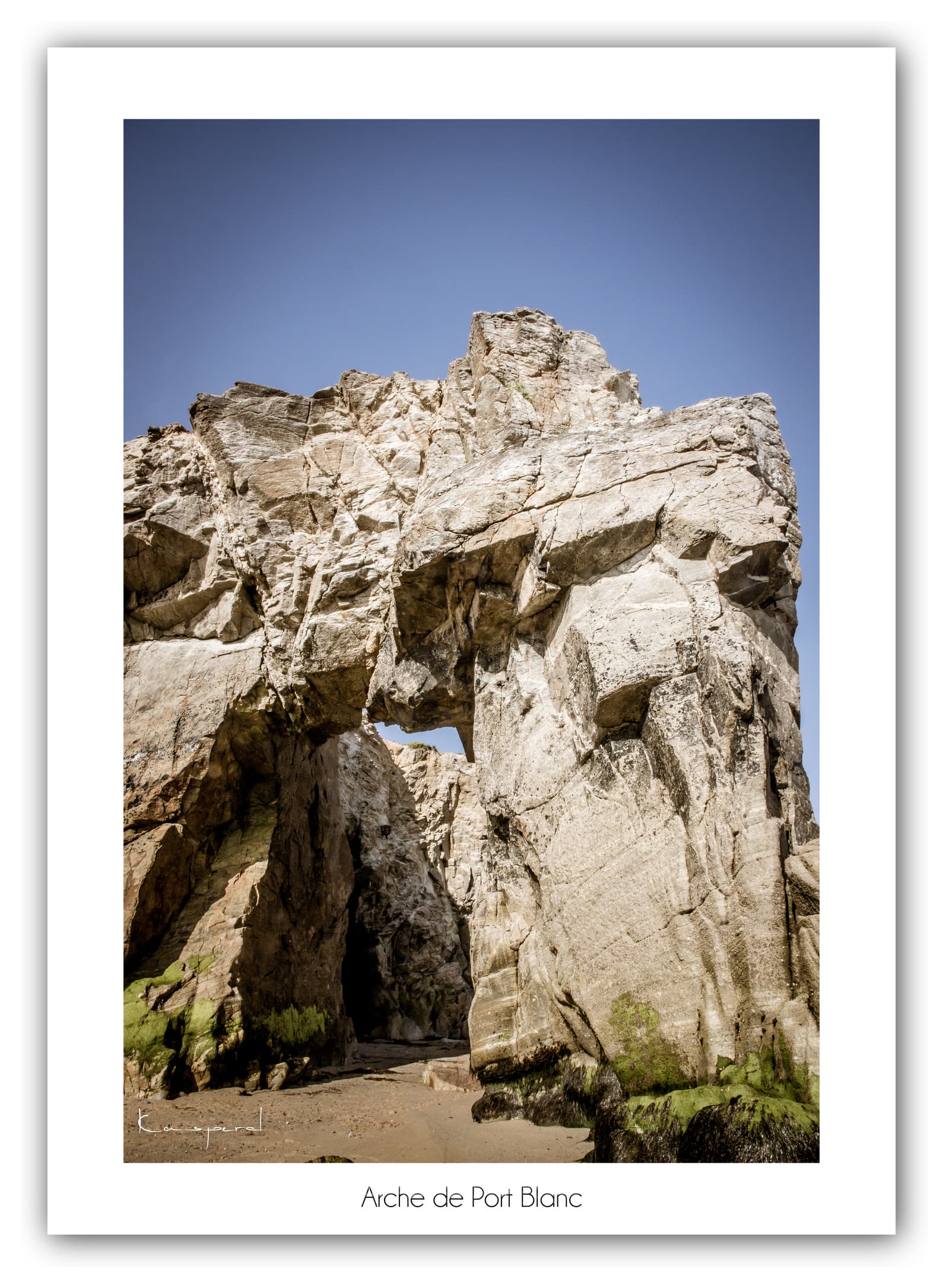 Poster Arche de Port Blanc (Bretagne - France). Affiches Formats 30x40cm, 40x60 cm ou 50x70 cm. Impression sur Papier Photo. Décoration murale. Paysage. Arche.