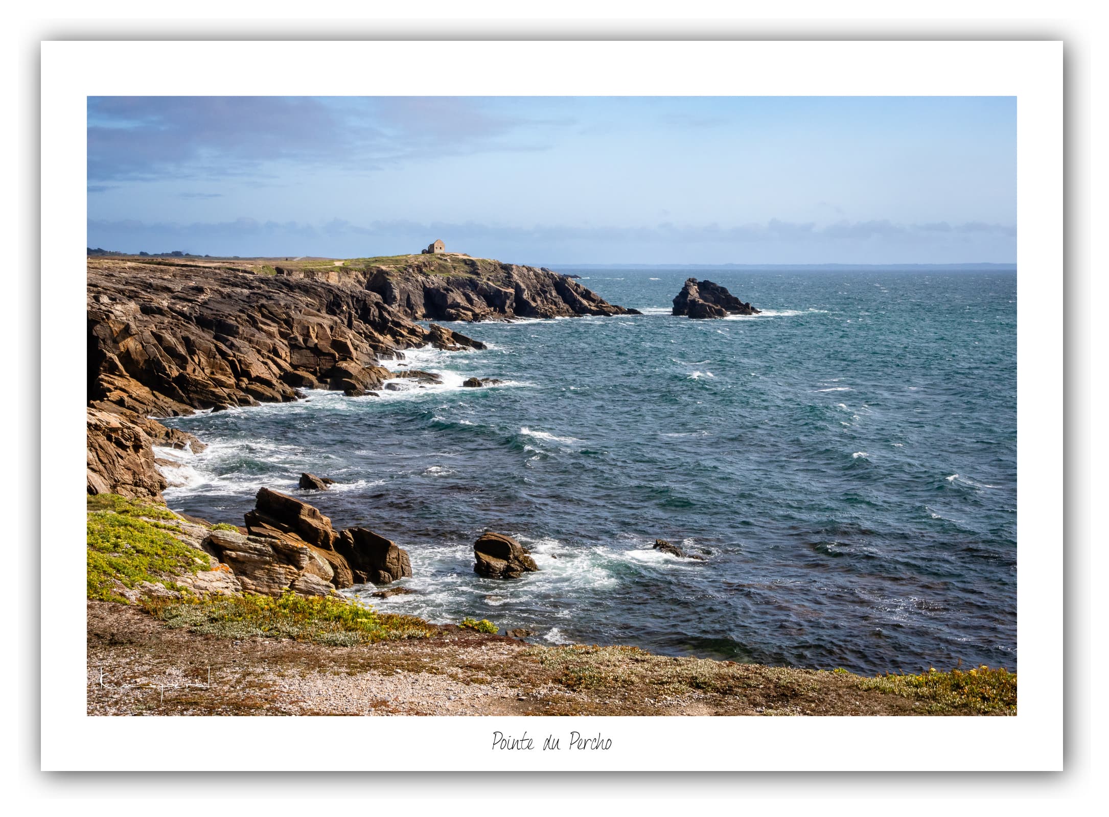 Poster Pointe du Percho (Bretagne - France). Affiches Formats 30x40cm, 40x60 cm ou 50x70 cm. Impression sur Papier Photo. Décoration murale. Paysage. Panorama.