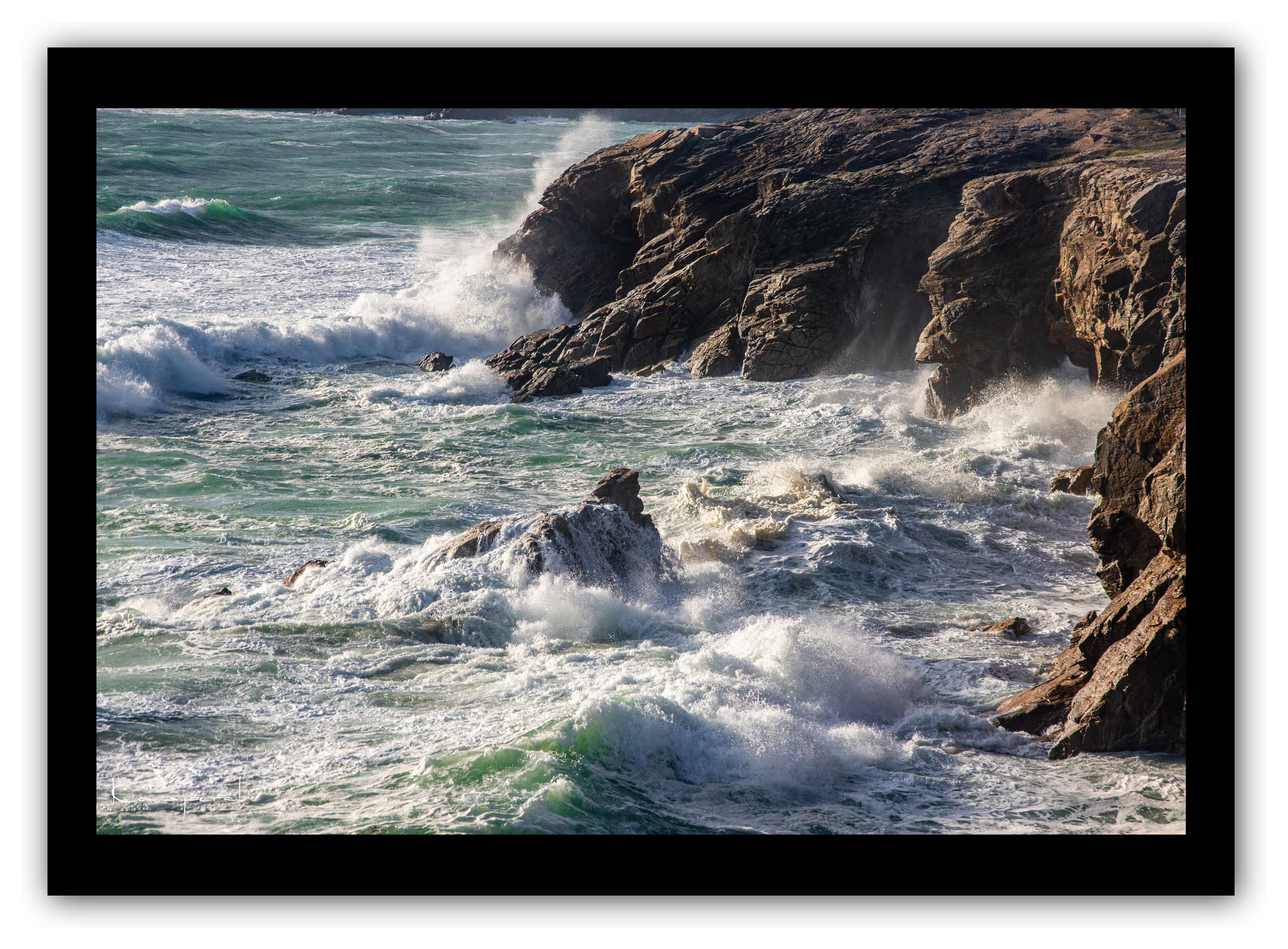 Poster Côte sauvage Quiberon (Bretagne - France). Affiches Formats 30x40cm, 40x60 cm ou 50x70 cm. Impression sur Papier Photo. Décoration murale. Paysage. Plage.