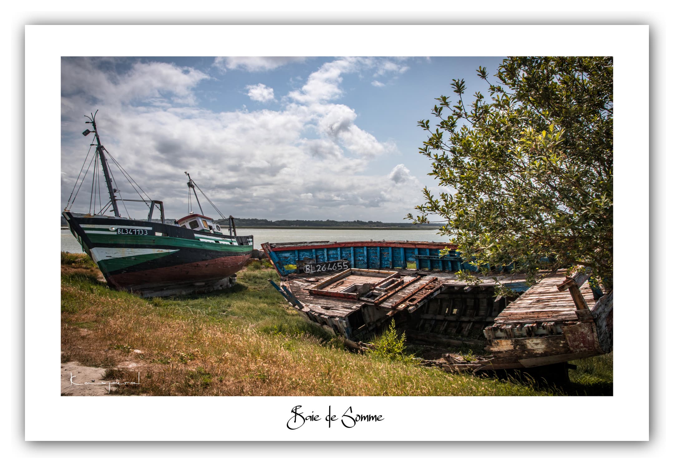 Poster Baie de Somme - Hauts de France (France). Affiches Formats 30x40 cm, 40x60 cm ou 50x70 cm. Impression sur Papier Photo. Décoration murale. Paysage. Mer.