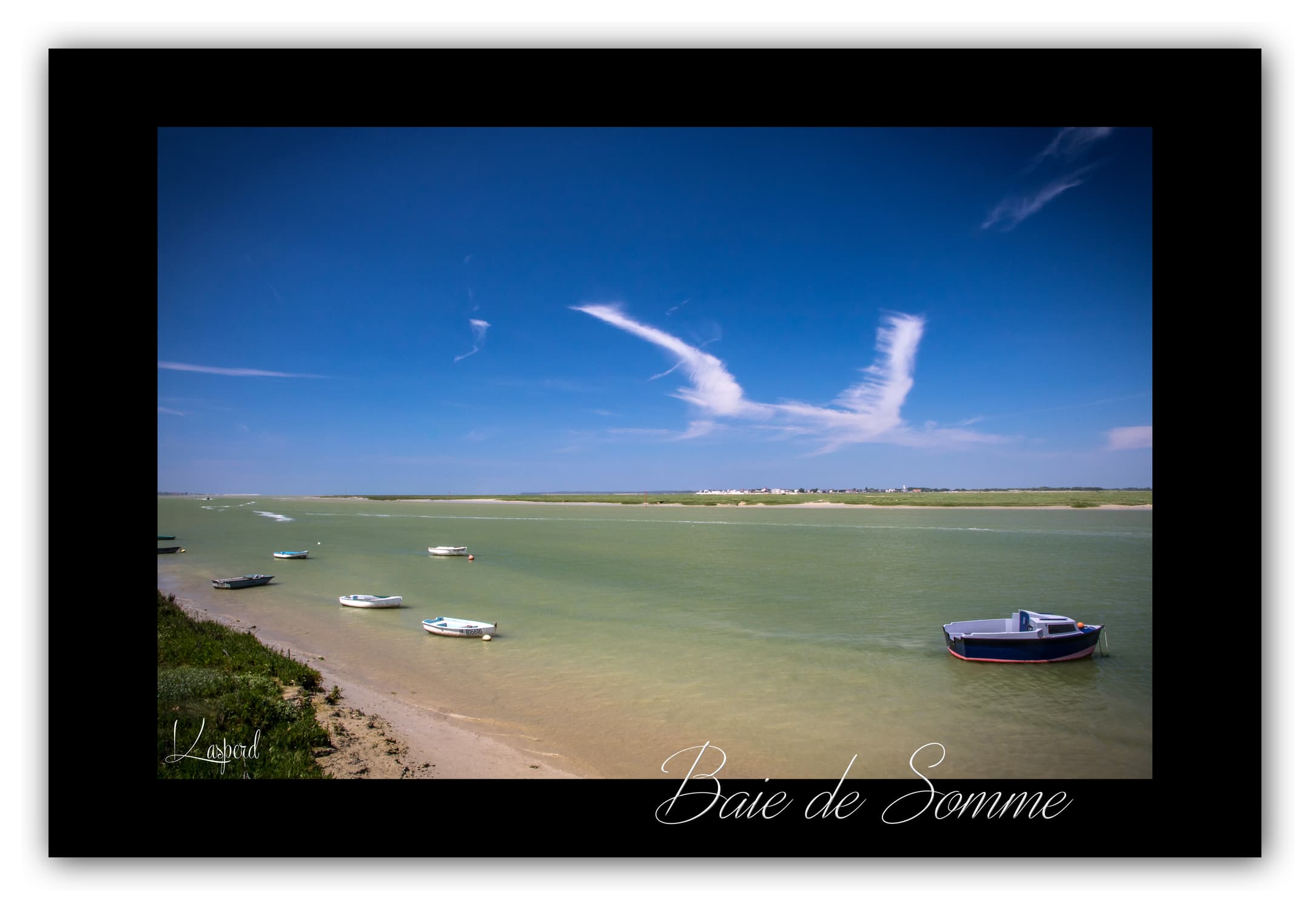 Poster Baie de Somme - Hauts de France (France). Affiches Formats 30x40 cm, 40x60 cm ou 50x70 cm. Impression sur Papier Photo. Décoration murale. Paysage. Mer.