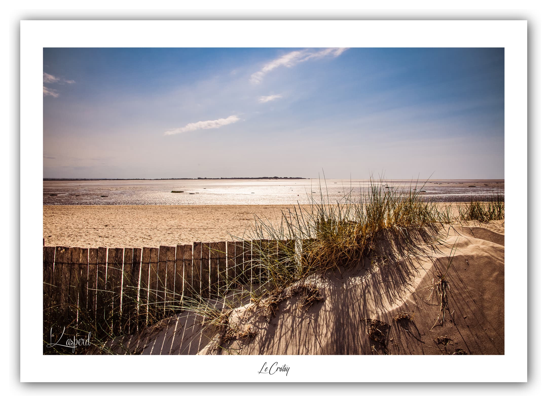 Poster Baie de Somme - Hauts de France (France). Affiches Formats 30x40 cm, 40x60 cm ou 50x70 cm. Impression sur Papier Photo ou alu-dibond. Décoration murale. Paysage. Mer.