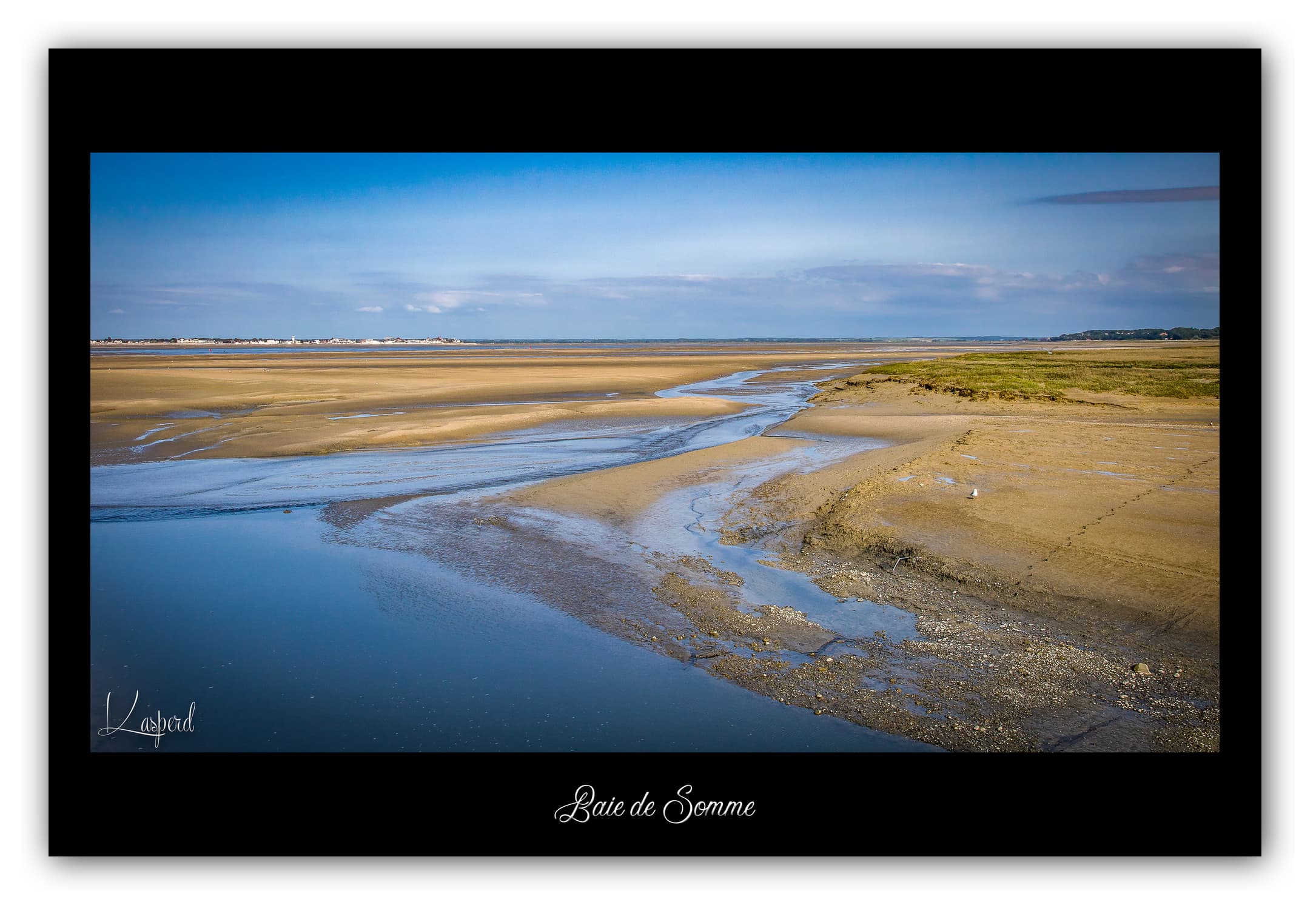 Poster Baie de Somme - Hauts de France (France). Affiches Formats 30x40 cm, 40x60 cm ou 50x70 cm. Impression sur Papier Photo. Décoration murale. Paysage. Mer.
