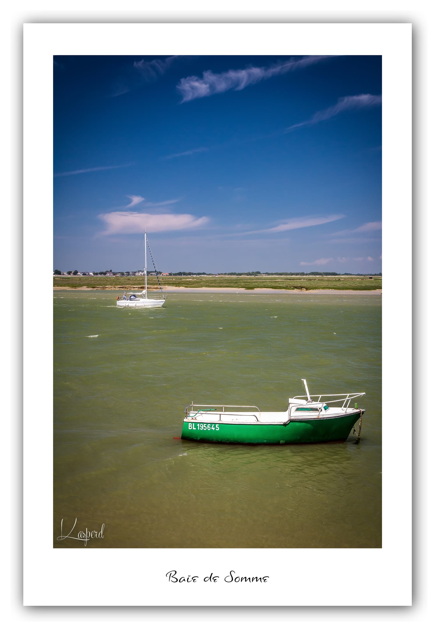 Poster Baie de Somme - Hauts de France (France). Affiches Formats 30x40 cm, 40x60 cm ou 50x70 cm. Impression sur Papier Photo. Décoration murale. Paysage. Mer.