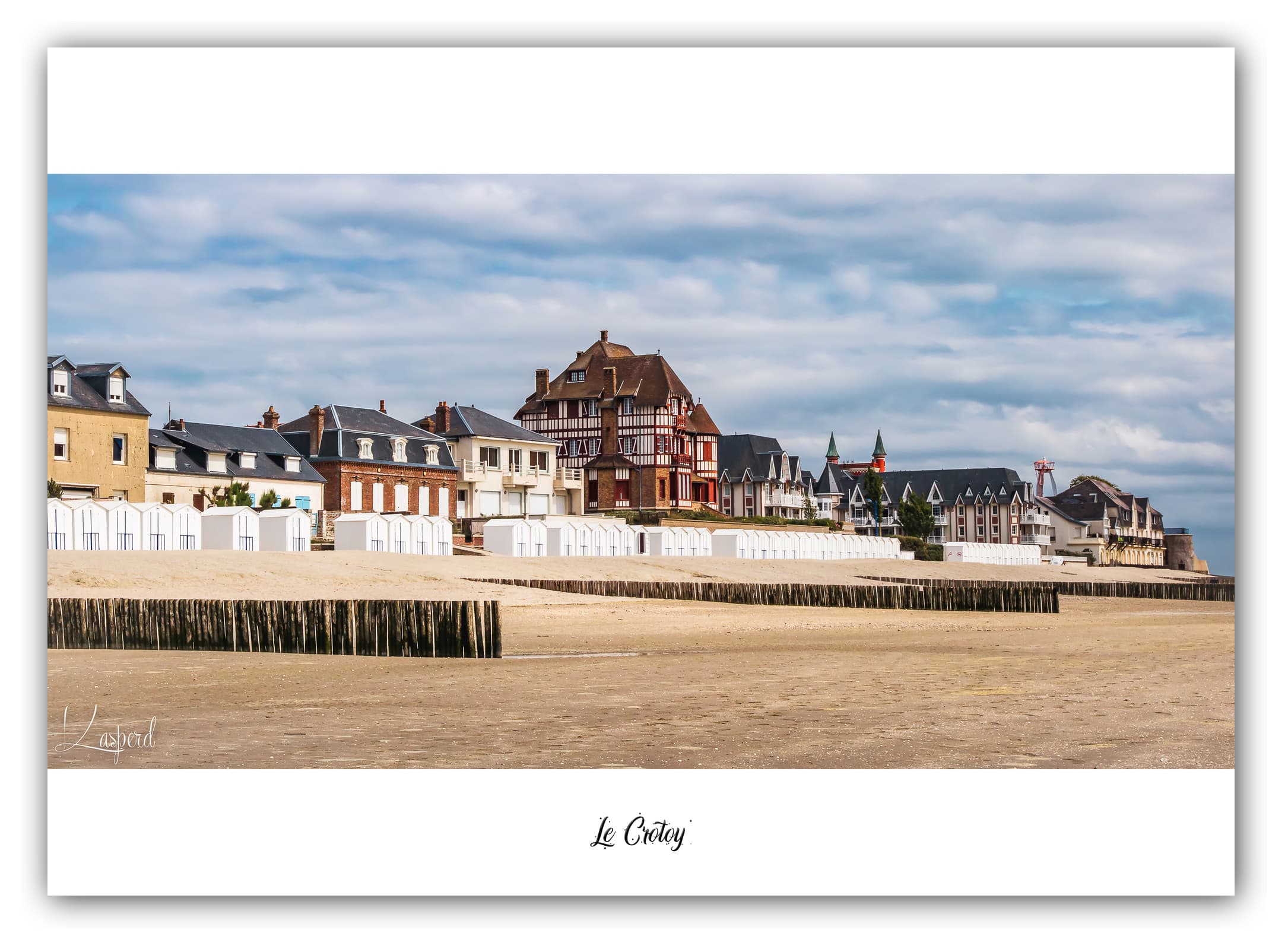 Poster Le Crotoy - Hauts de France (France). Affiches Formats 30x40 cm, 40x60 cm ou 50x70 cm. Impression sur Papier Photo. Décoration murale. Paysage. Mer.
