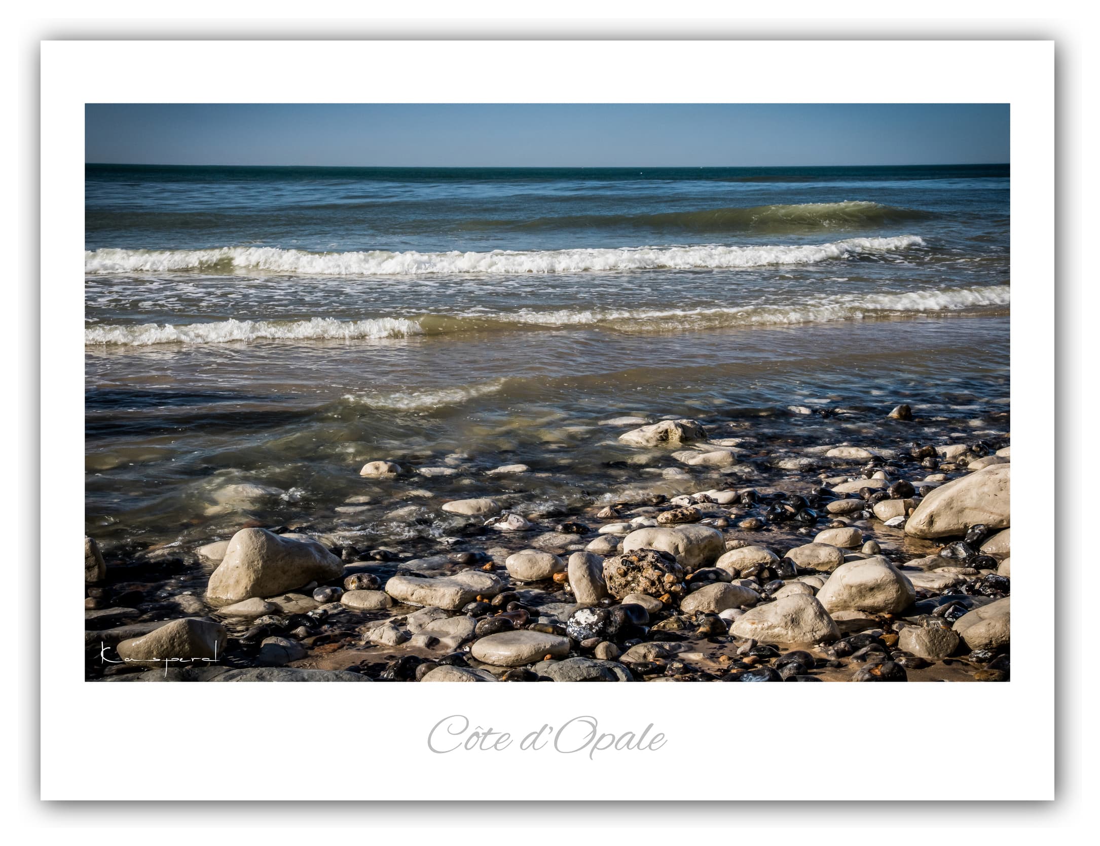 Poster Côte d'Opale - Hauts de France (France). Affiches Formats 30x40 cm, 40x60 cm ou 50x70 cm. Impression sur Papier Photo. Décoration murale. Paysage. Mer.