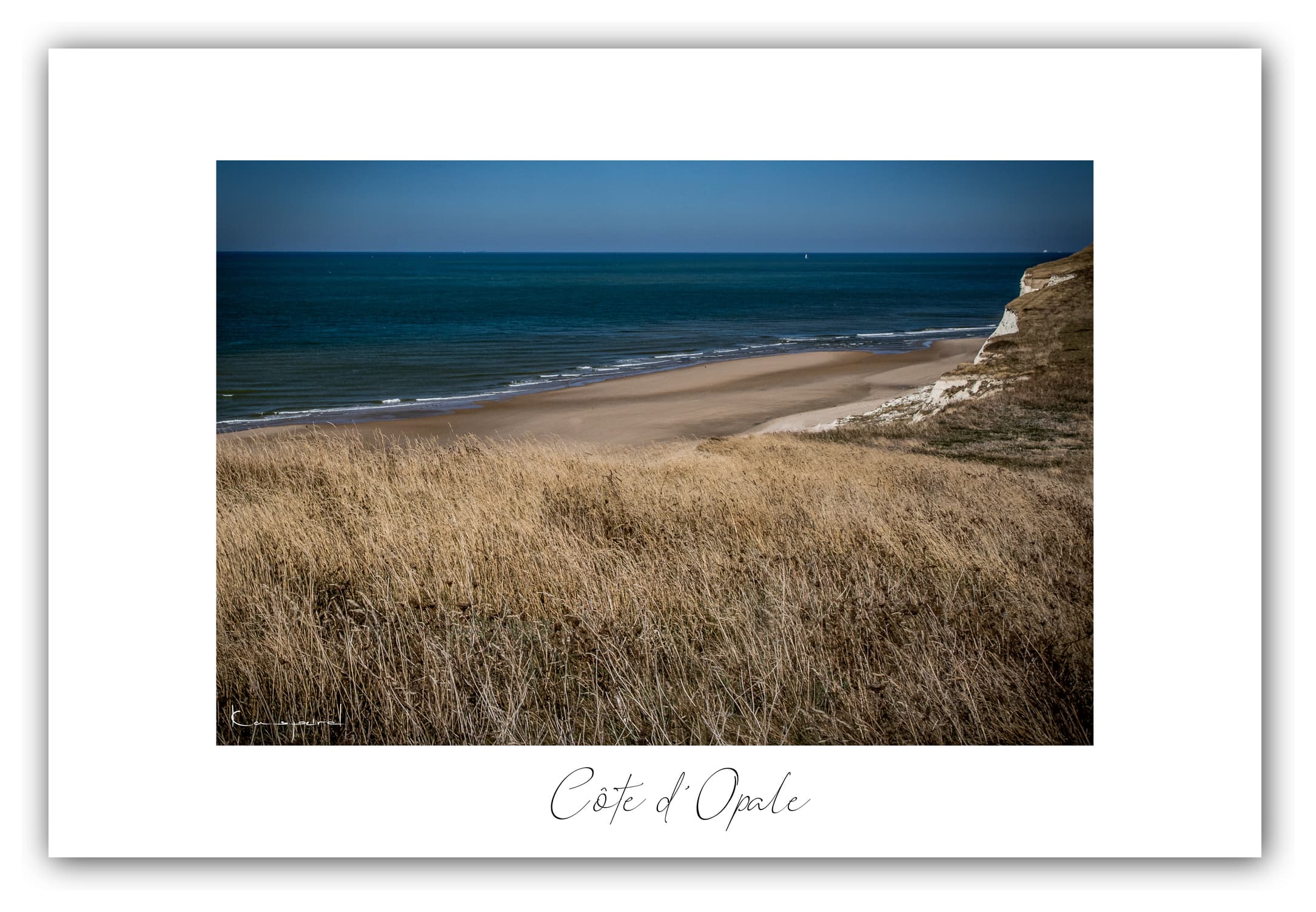 Poster Côte d'Opale - Hauts de France (France). Affiches Formats 30x40 cm, 40x60 cm ou 50x70 cm. Impression sur Papier Photo. Décoration murale. Paysage. Mer.