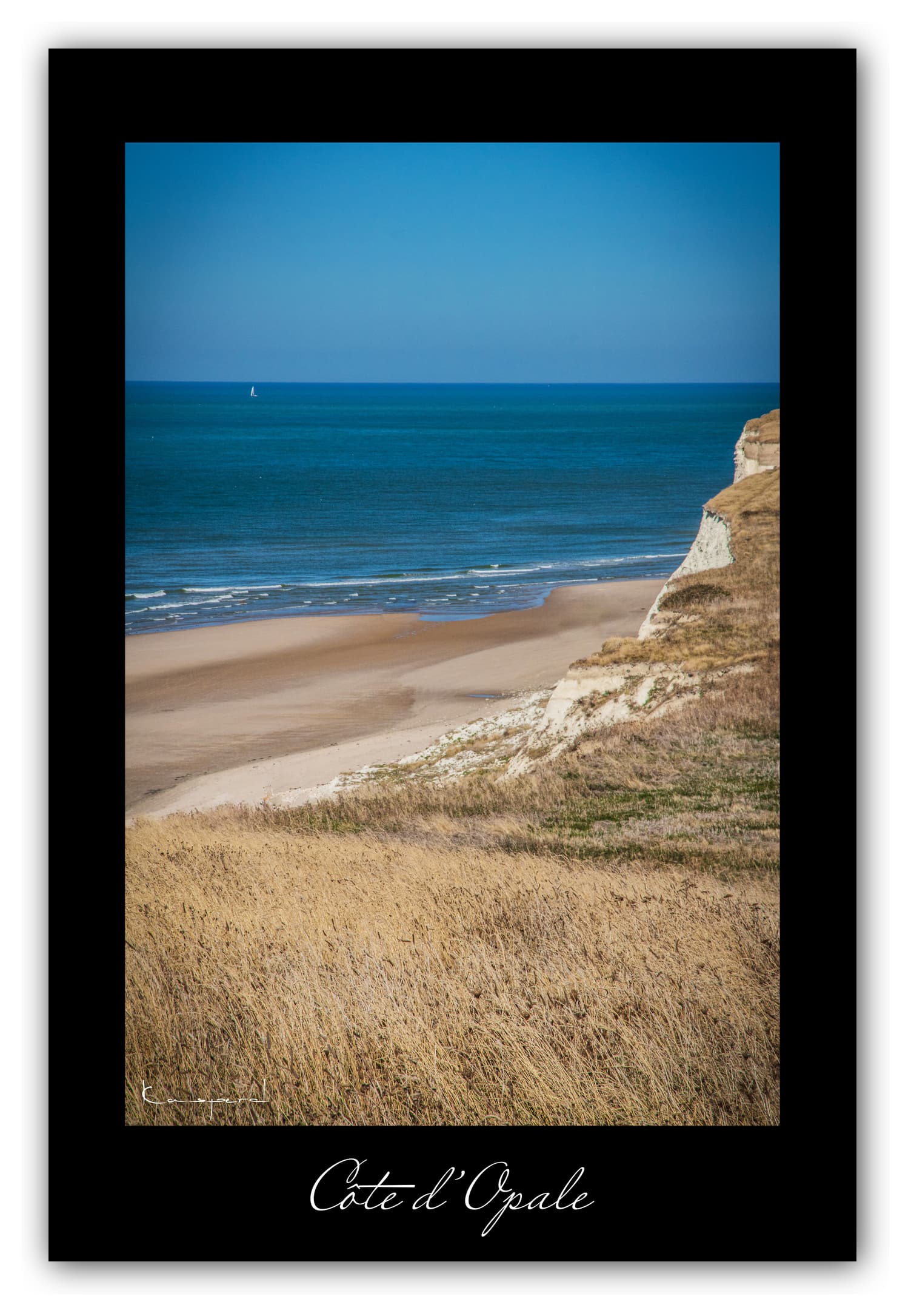 Poster Côte d'Opale - Hauts de France (France). Affiches Formats 30x40 cm, 40x60 cm ou 50x70 cm. Impression sur Papier Photo. Décoration murale. Paysage. Mer.