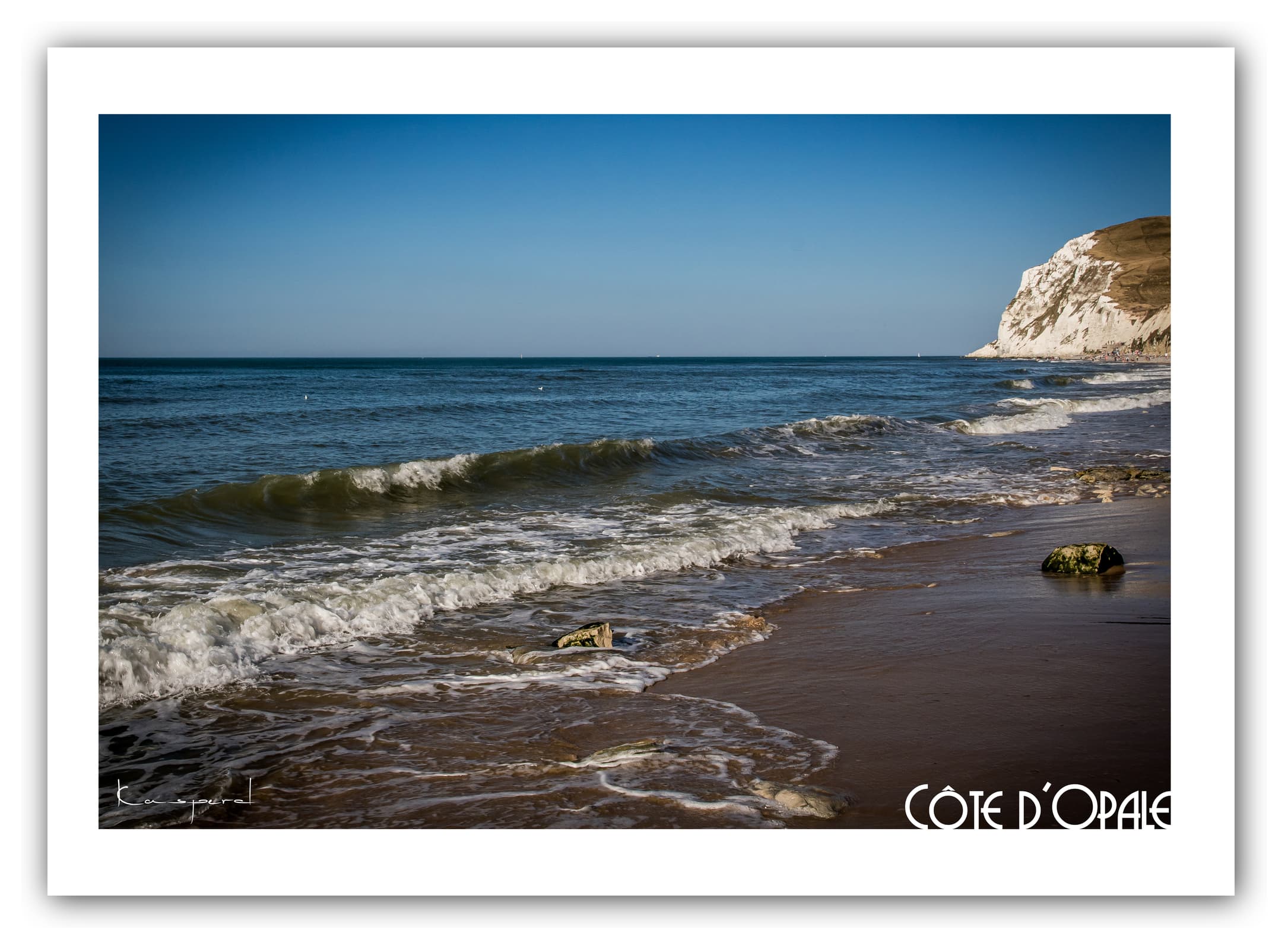Poster Côte d'Opale - Hauts de France (France). Affiches Formats 30x40 cm, 40x60 cm ou 50x70 cm. Impression sur Papier Photo. Décoration murale. Paysage. Mer.