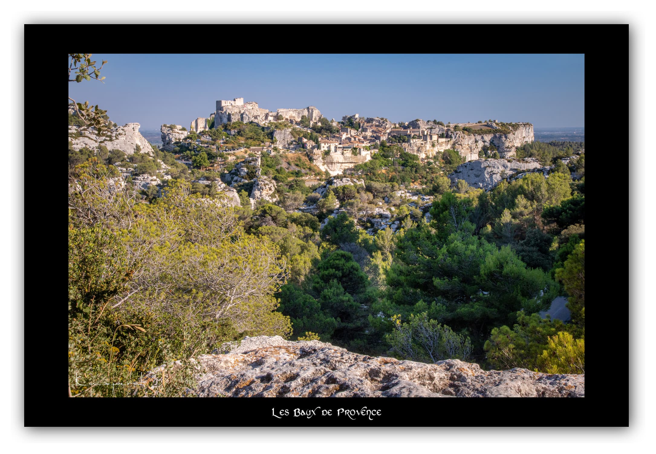 Poster Baux de Provence (Bouches du Rhône - France). Affiches Formats 30x40 cm, 40x60 cm ou 50x70 cm. Impression sur Papier Photo. Décoration murale. Village. Architecture.