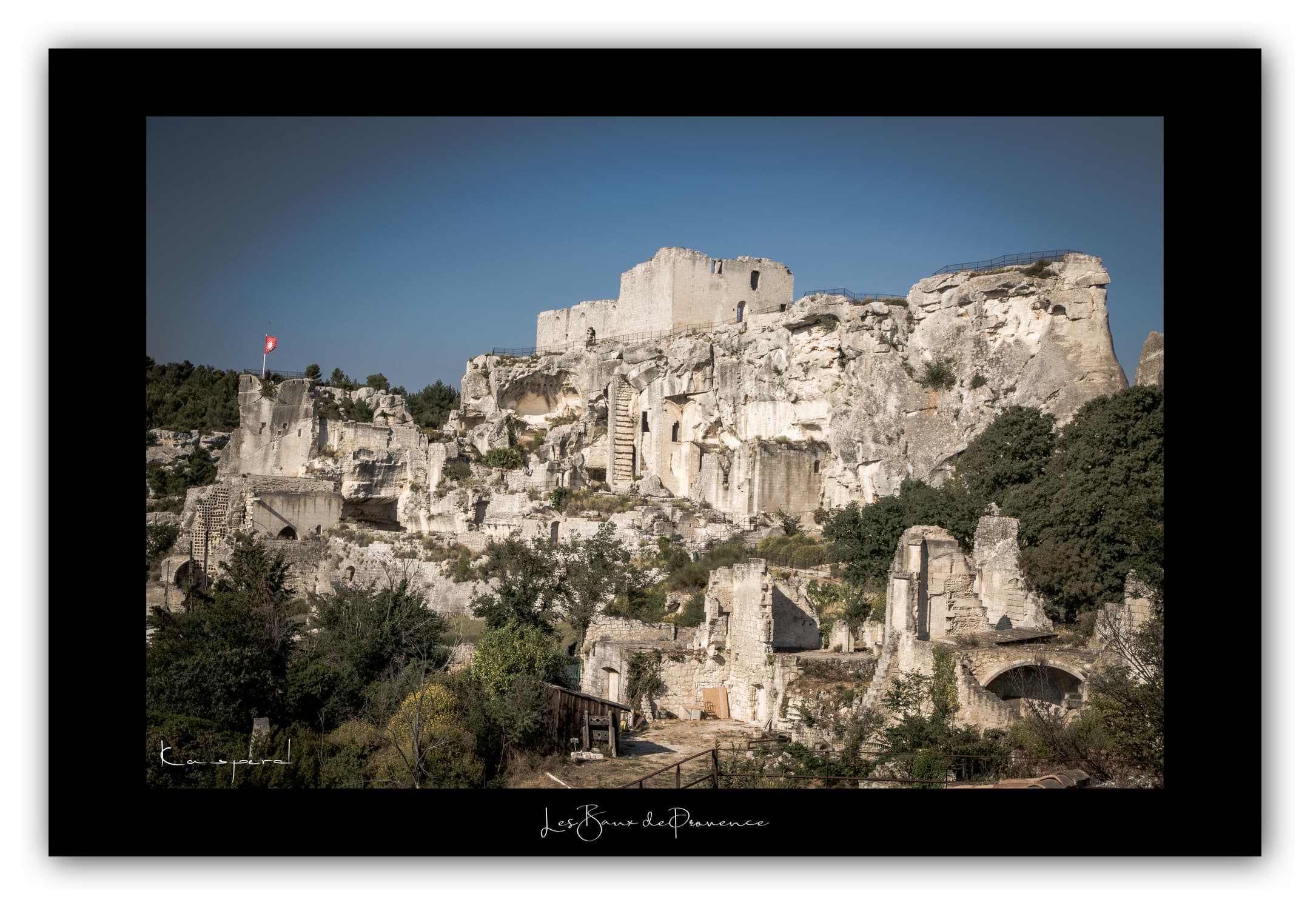 Poster Baux de Provence (Bouches du Rhône - France). Affiches Formats 30x40 cm, 40x60 cm ou 50x70 cm. Impression sur Papier Photo. Décoration murale. Village. Architecture.