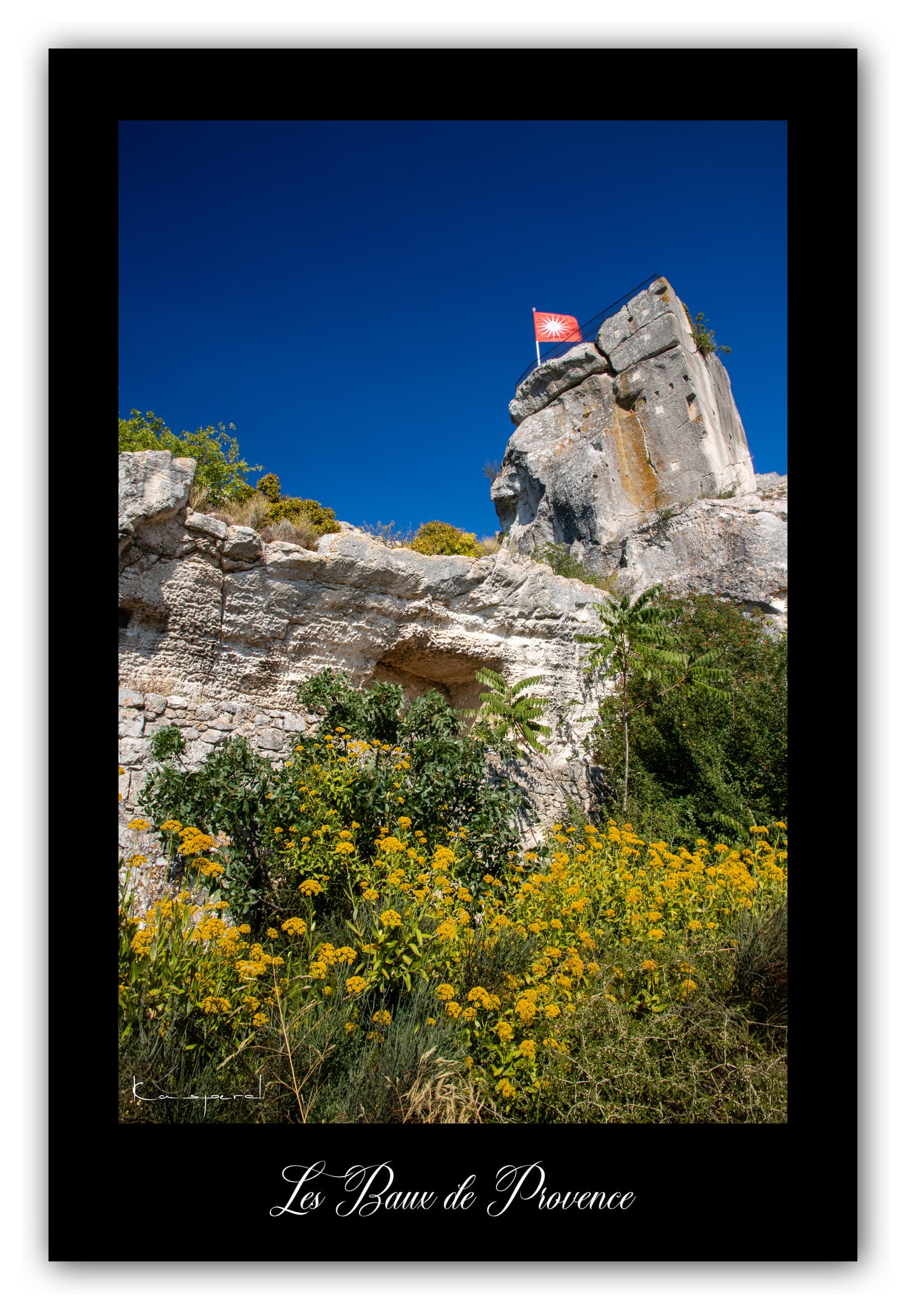 Poster Baux de Provence (Bouches du Rhône - France). Affiches Formats 30x40 cm, 40x60 cm ou 50x70 cm. Impression sur Papier Photo. Décoration murale. Village. Architecture.