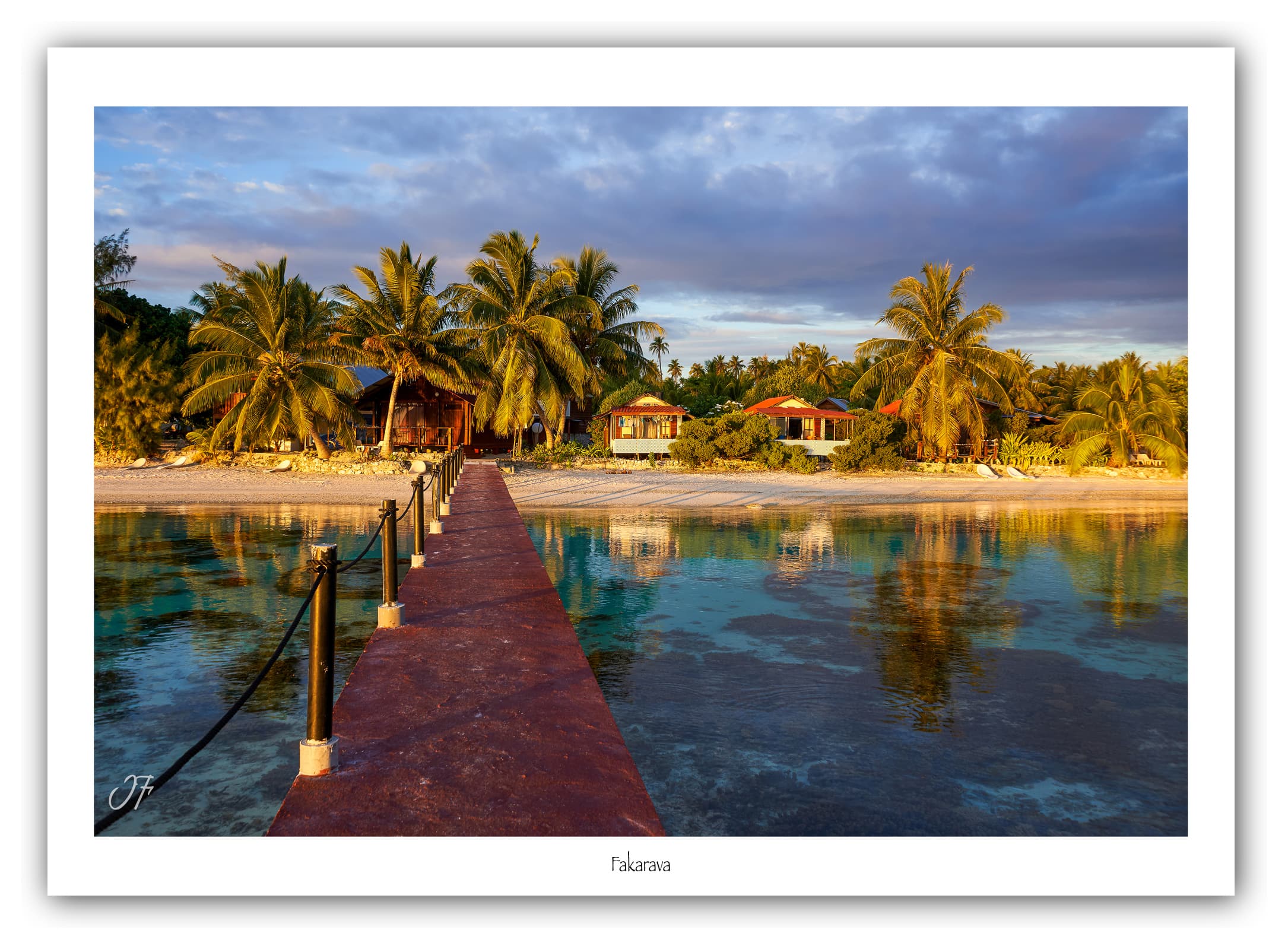Générique Poster Fakarava (Polynésie - Océanie). Affiches Formats 30x40cm, 40x60 cm ou 50x70 cm. Impression sur Papier Photo. Décoration murale. Paysage. Océan. Îles.