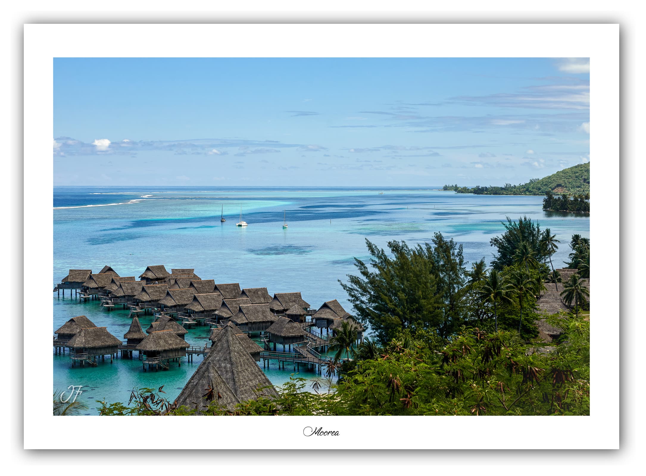 Générique Poster Moorea (Polynésie - Océanie). Affiches Formats 30x40cm, 40x60 cm ou 50x70 cm. Impression sur Papier Photo. Décoration murale. Paysage. Océan. Îles.