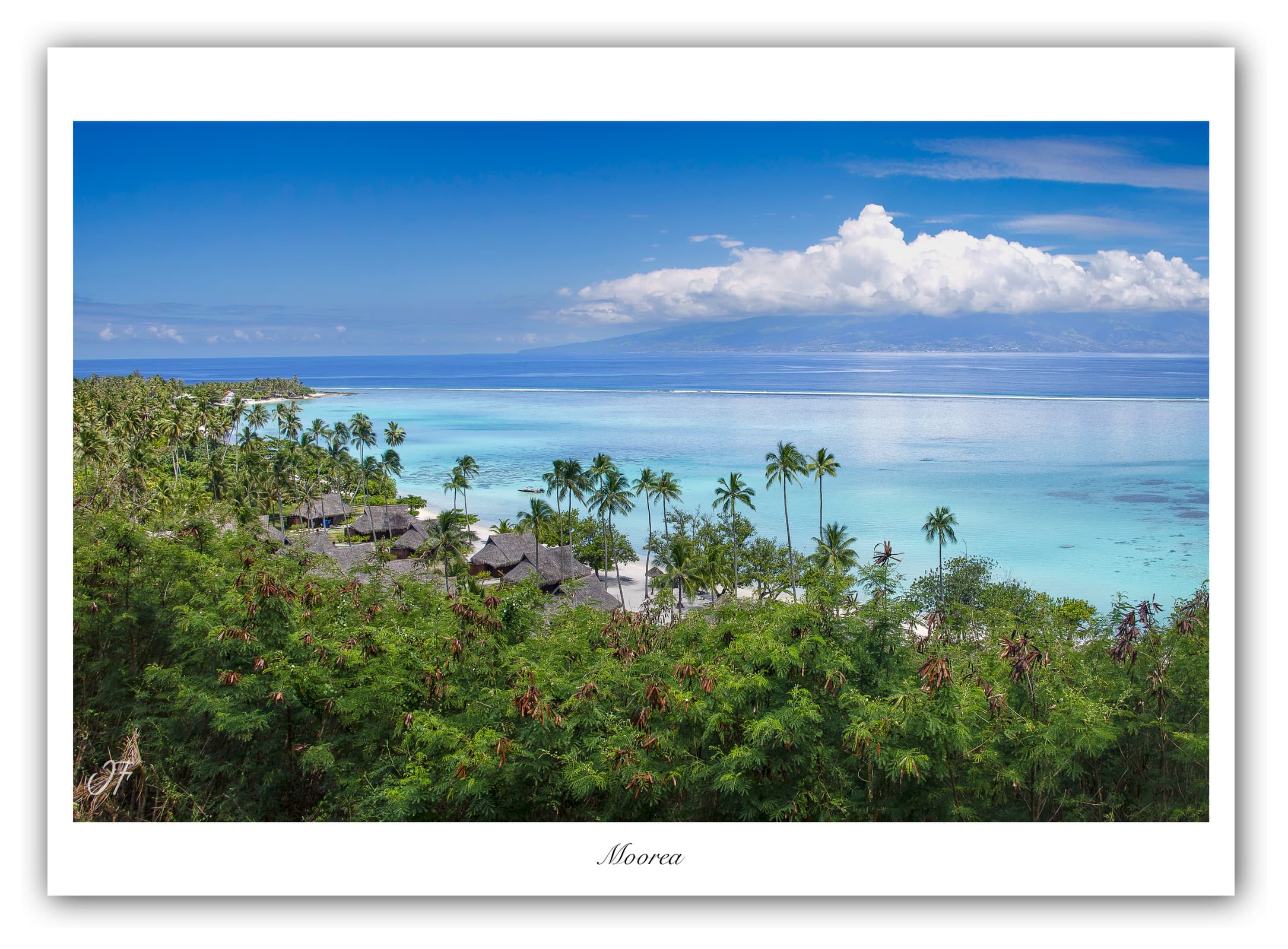 Générique Poster Moorea (Polynésie - Océanie). Affiches Formats 30x40cm, 40x60 cm ou 50x70 cm. Impression sur Papier Photo. Décoration murale. Paysage. Océan. Îles.