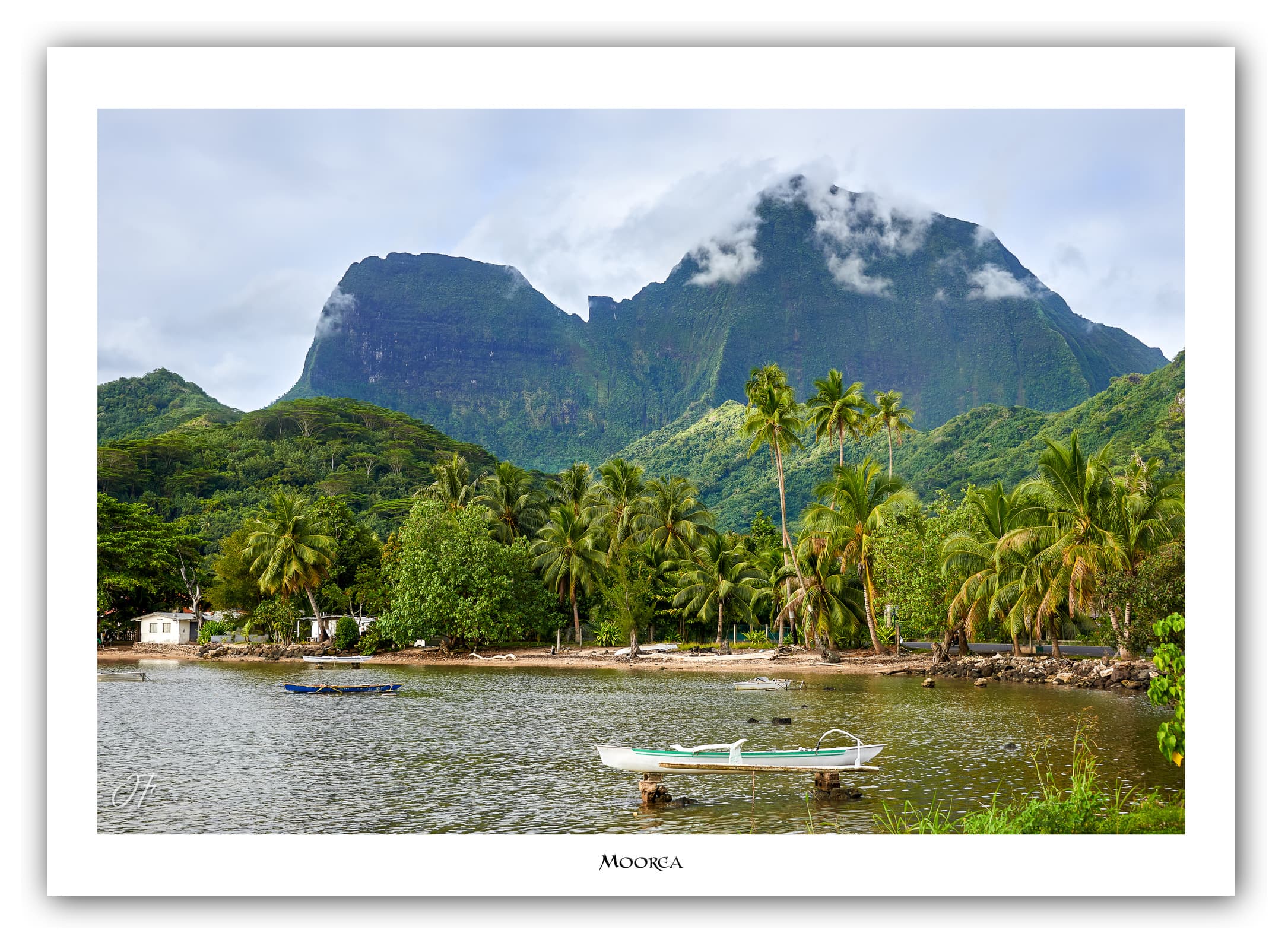 Générique Poster Moorea (Polynésie - Océanie). Affiches Formats 30x40cm, 40x60 cm ou 50x70 cm. Impression sur Papier Photo. Décoration murale. Paysage. Océan. Îles.