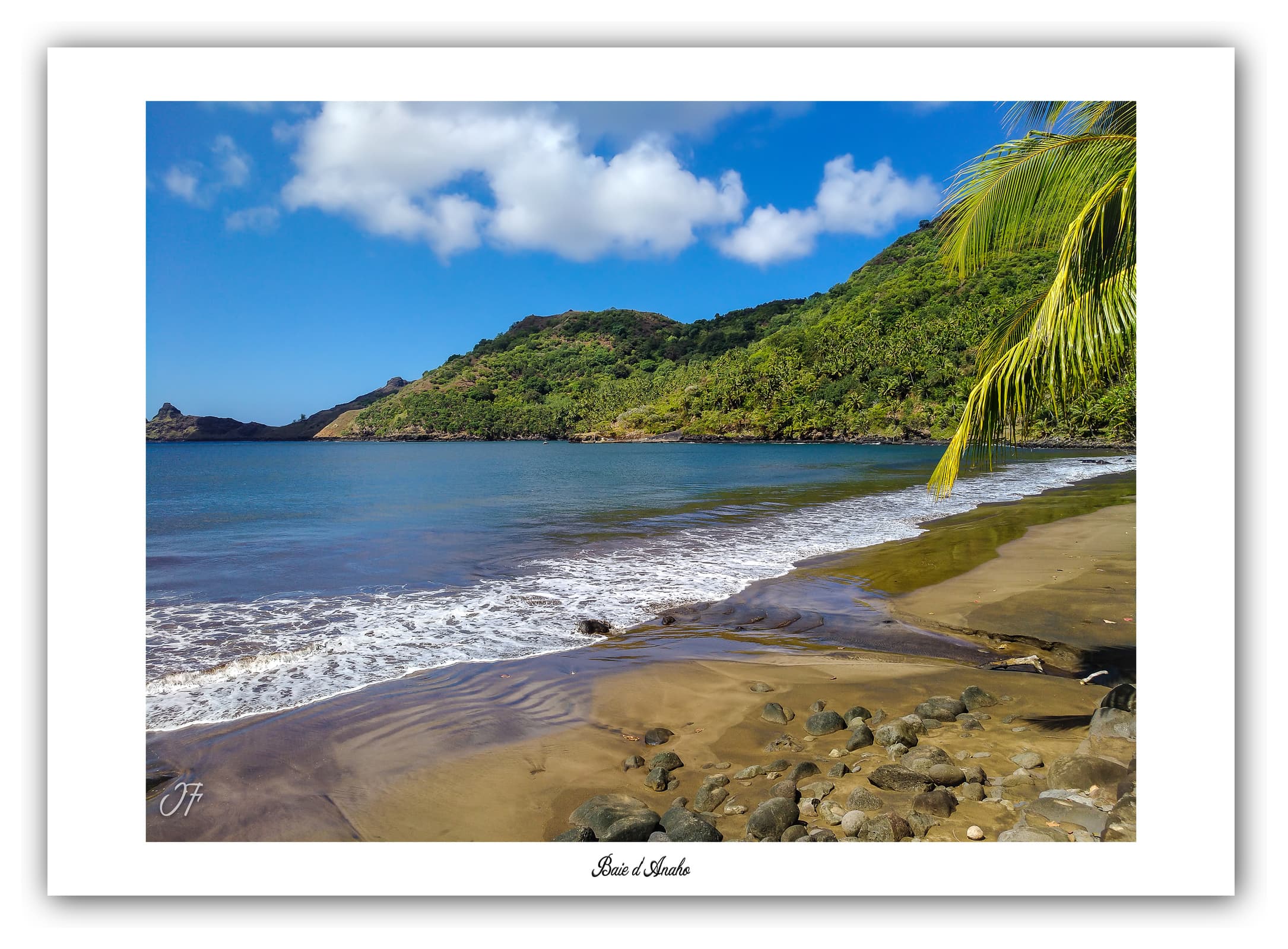 Générique Poster Baie d'Anaho (Polynésie - Océanie). Affiches Formats 30x40cm, 40x60 cm ou 50x70 cm. Impression sur Papier Photo. Décoration murale. Paysage. Océan. Îles.