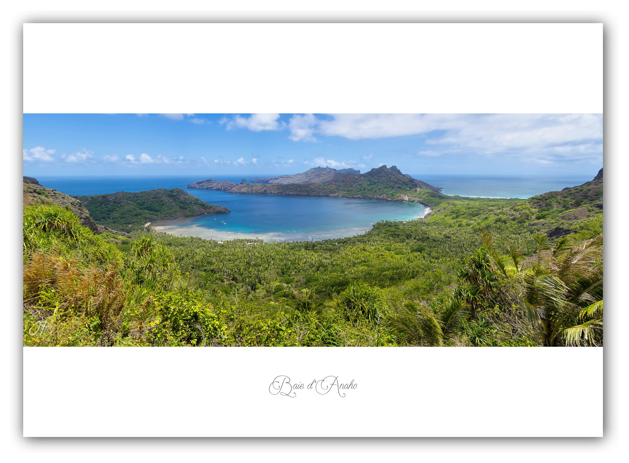 Générique Poster Baie d'Anaho (Polynésie - Océanie). Affiches Formats 30x40cm, 40x60 cm ou 50x70 cm. Impression sur Papier Photo. Décoration murale. Paysage. Océan. Îles.
