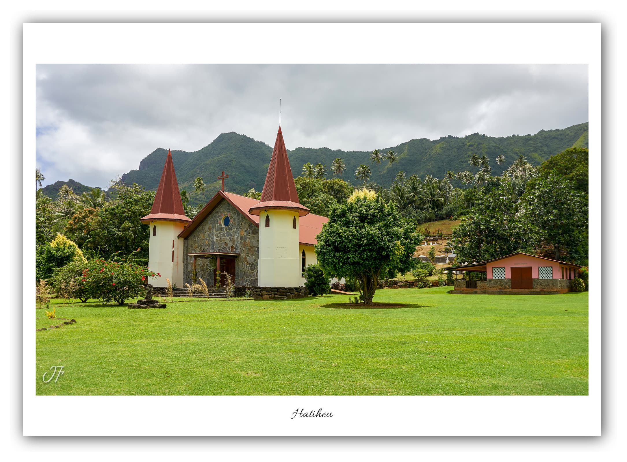 Générique Poster Hatiheu (Polynésie - Océanie). Affiches Formats 30x40cm, 40x60 cm ou 50x70 cm. Impression sur Papier Photo. Décoration murale. Paysage. Océan. Îles.